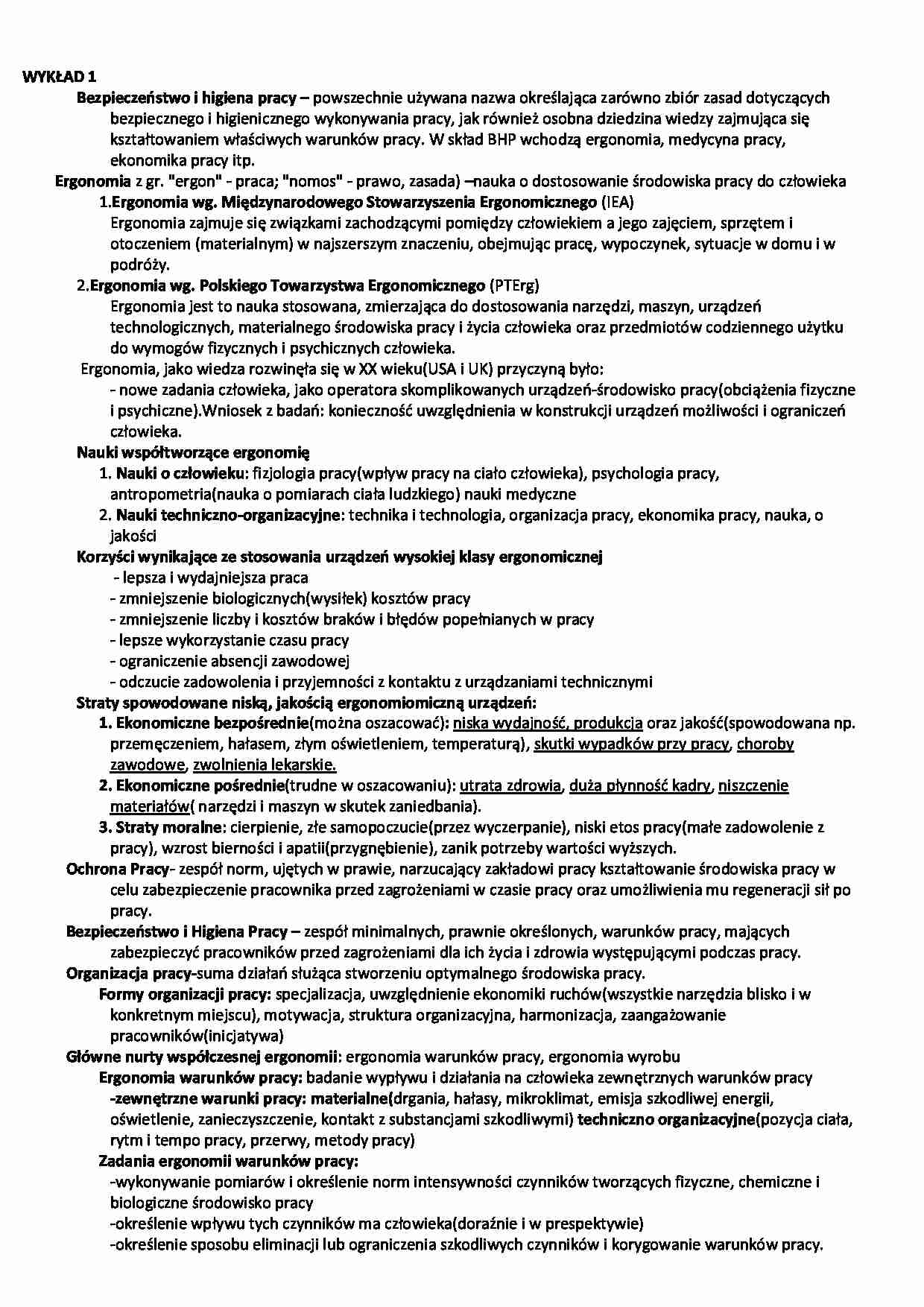 Bezpieczeństwo i higiena pracy, ergonomia - strona 1