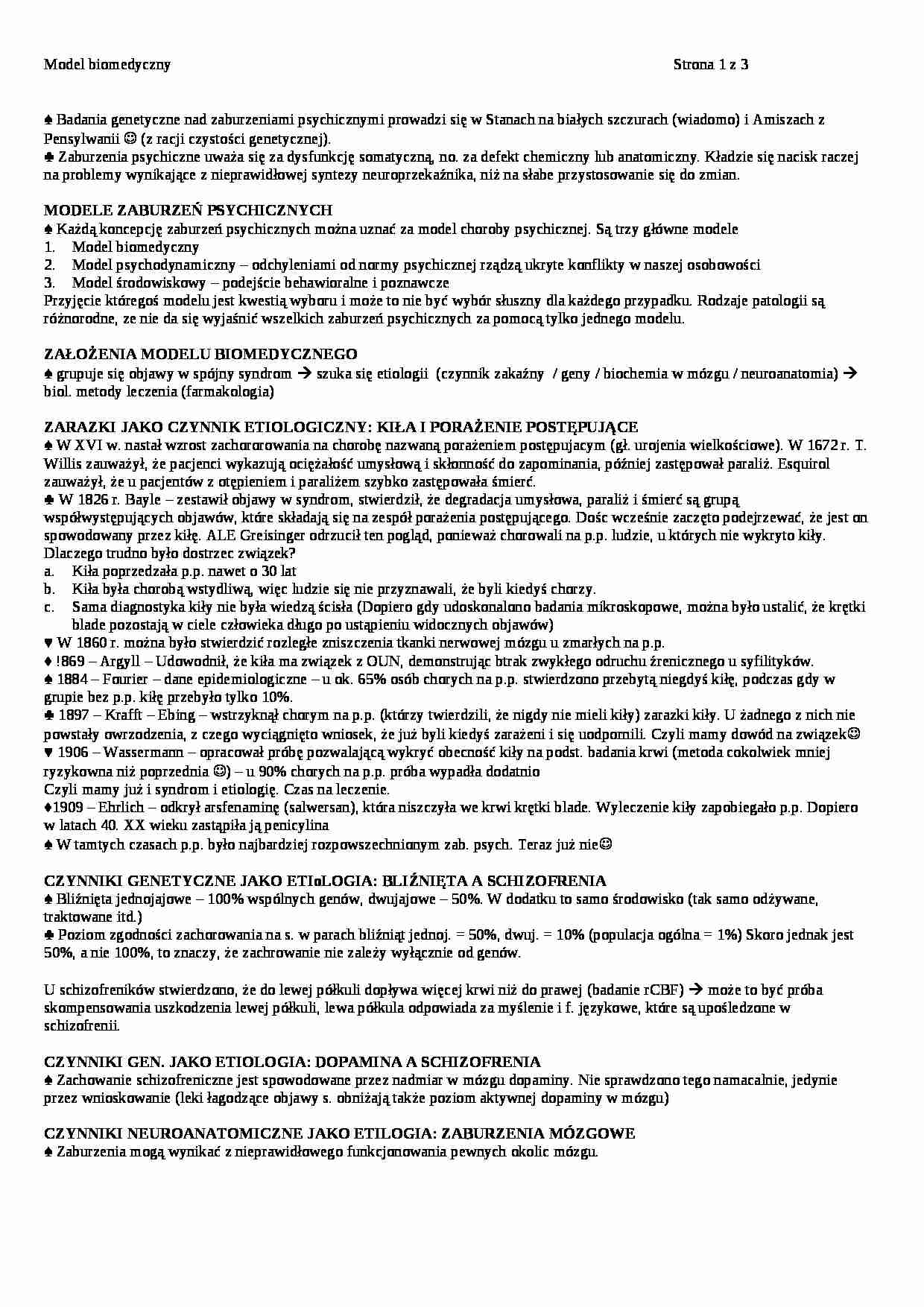 Seligman  Model biomedyczny - strona 1