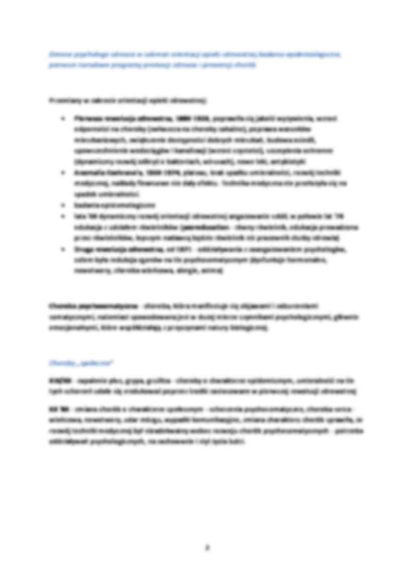 Wstęp do psychologii zdrowia - strona 2