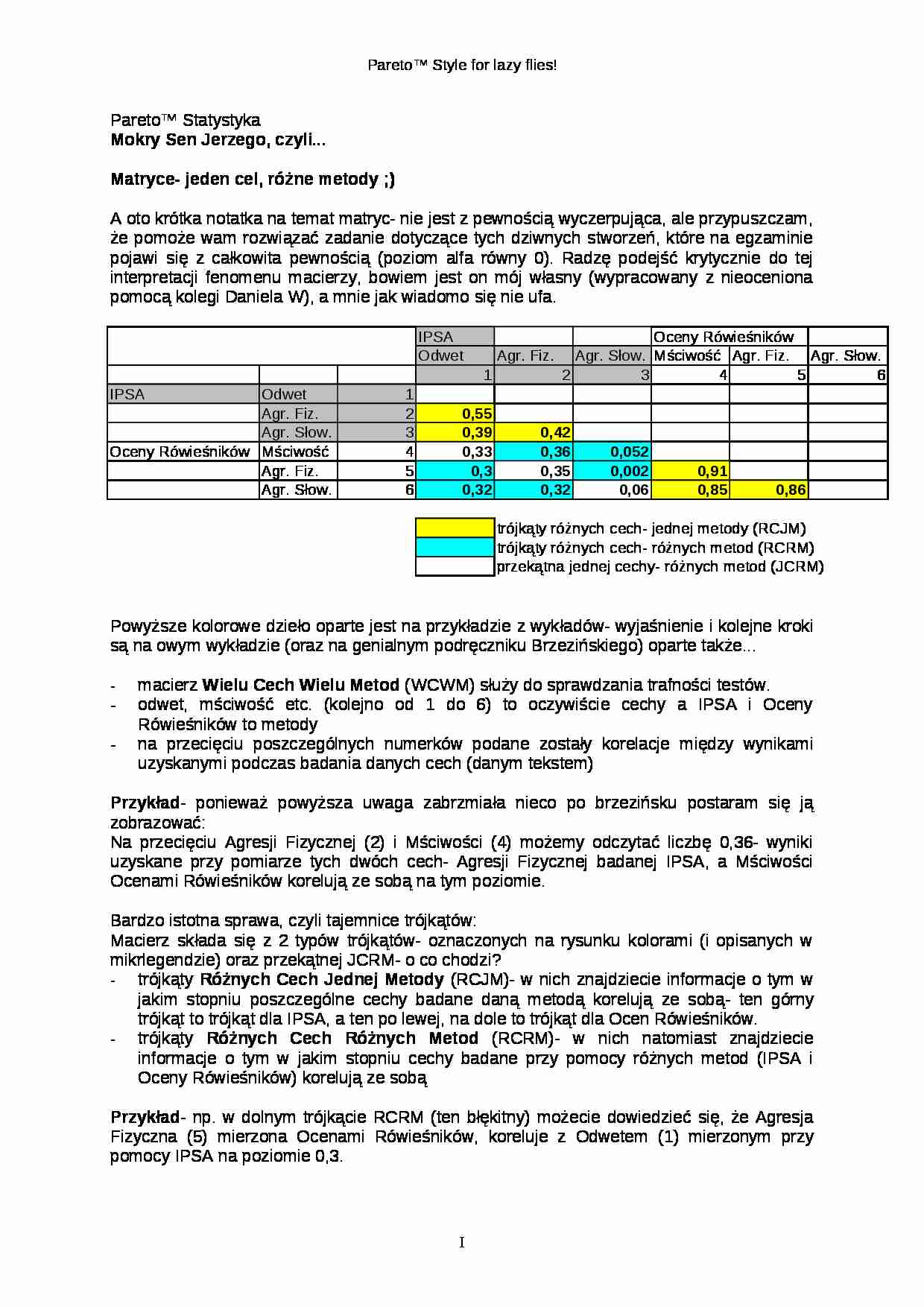 Matryce -jeden cel, rożne metody - strona 1