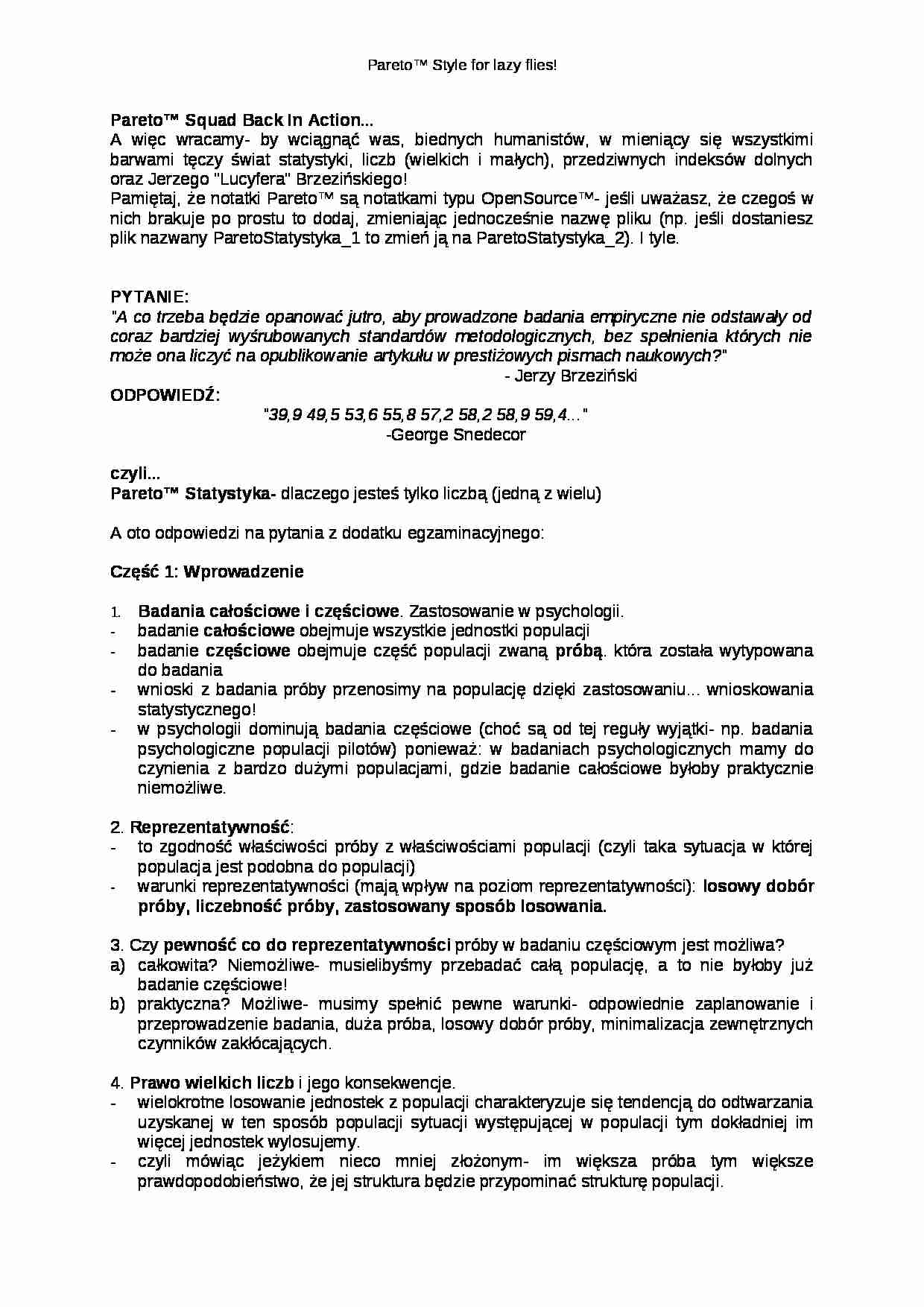 Opracowanie ze statystyki - strona 1