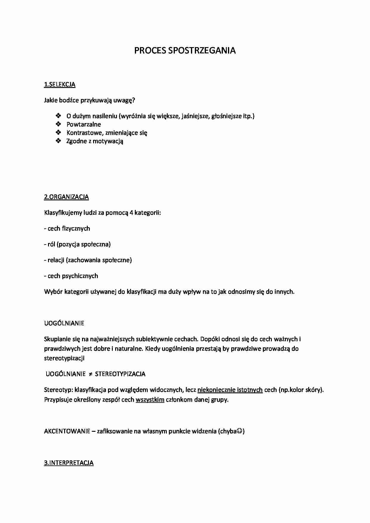 Adler - proces spostrzegania - strona 1
