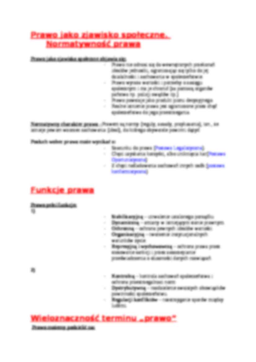 Skrypt z prawoznawstwa - strona 2