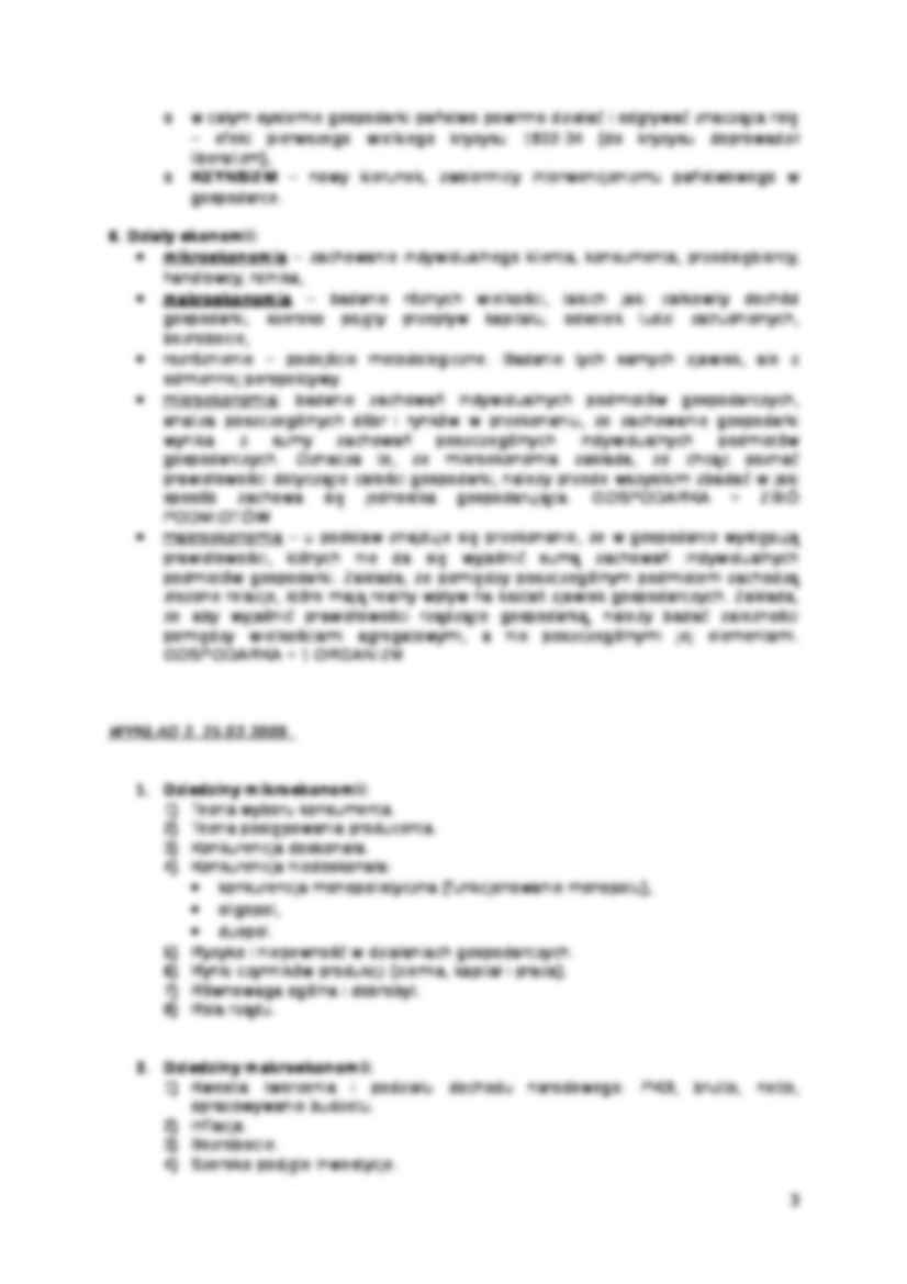 Ekonomia - Historia ekonomii - Działy ekonomii - strona 3