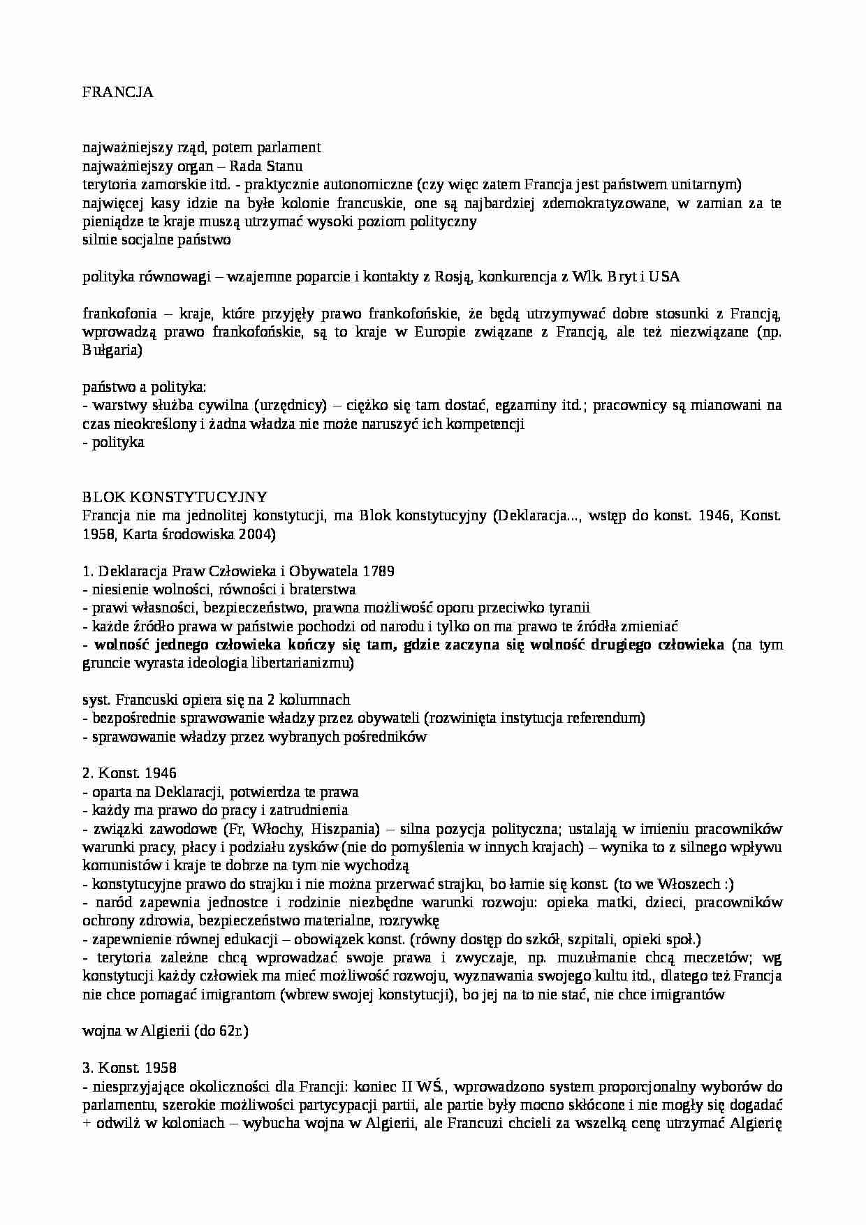 System polityczny Francji - strona 1