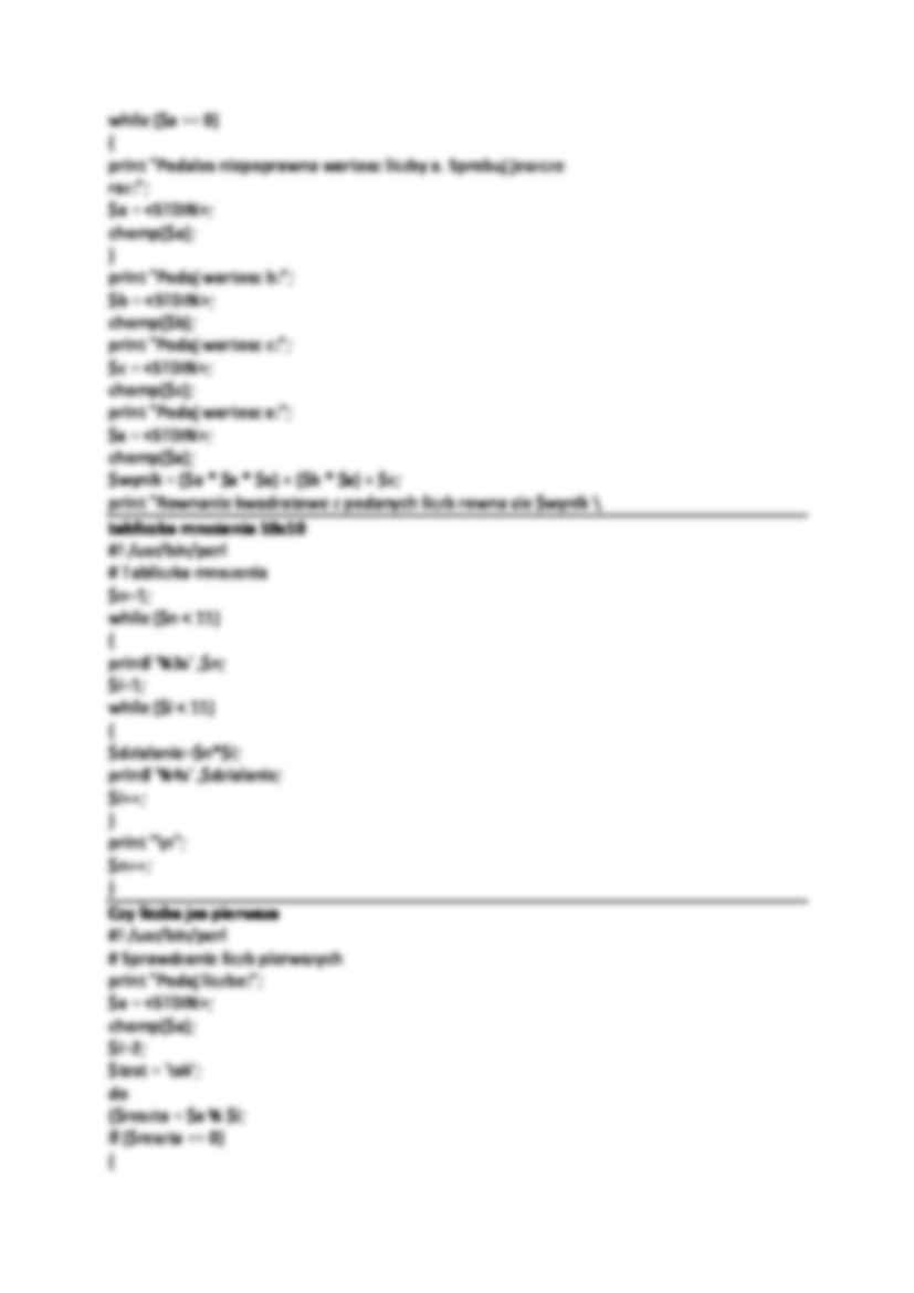 Perl - rozwiązane zadania - strona 3