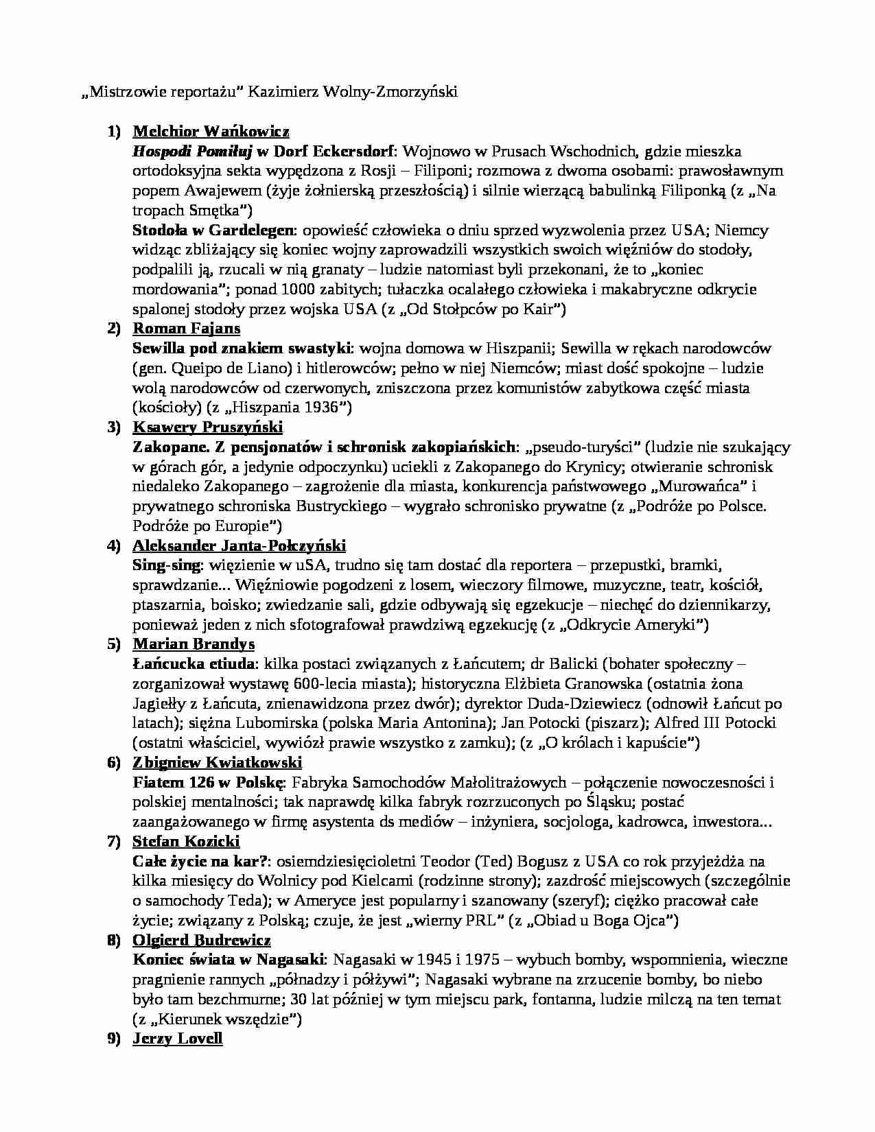 Mistrzowie reportażu - strona 1