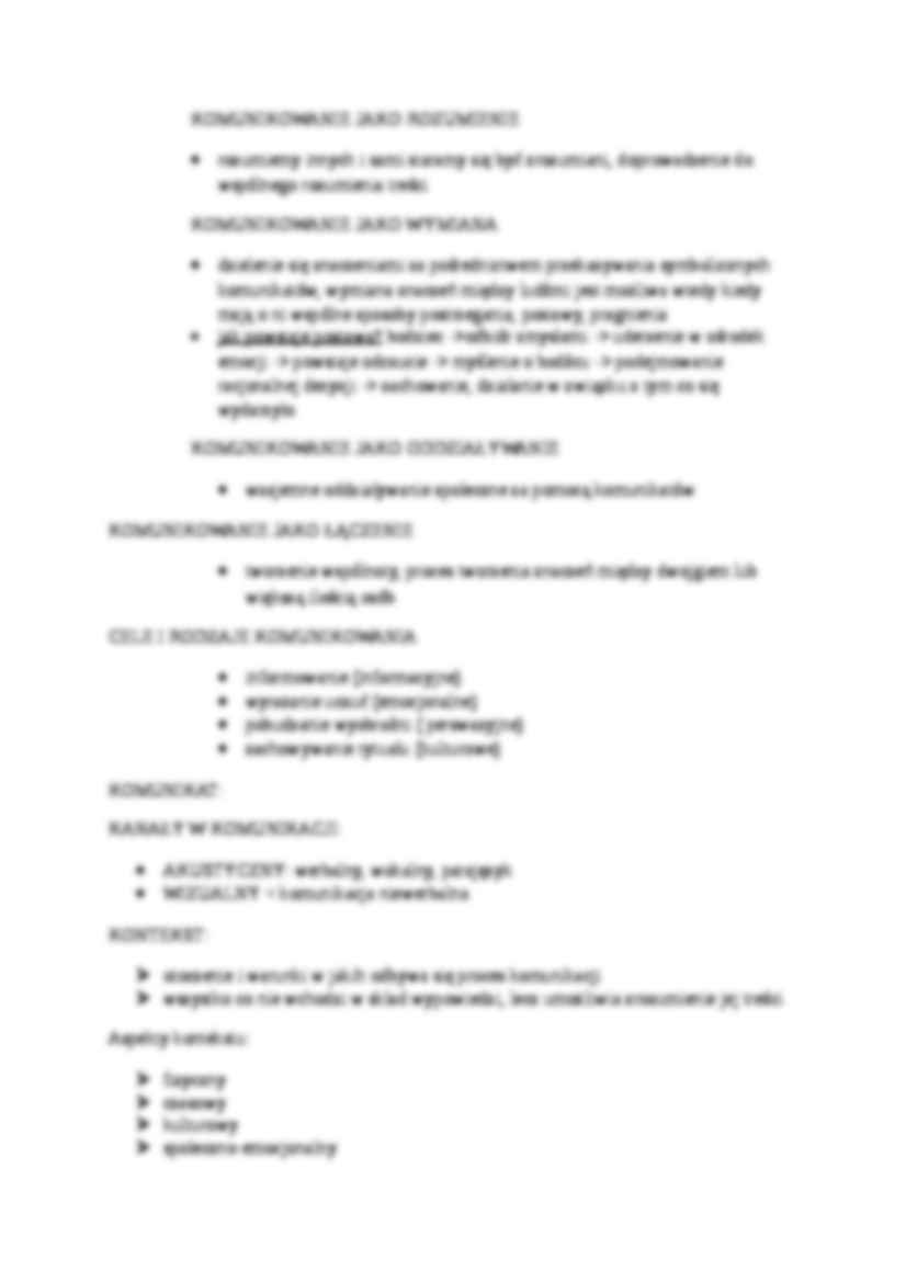 Komunikacja interpersonalna - konwersatorium - strona 2
