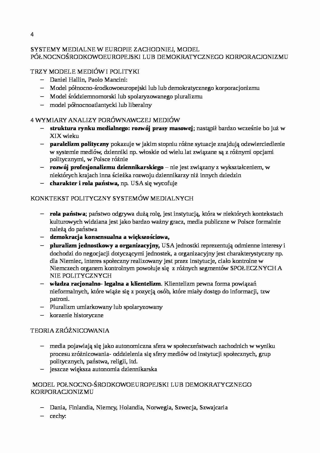 Śródkowopółnocny model mediów - strona 1