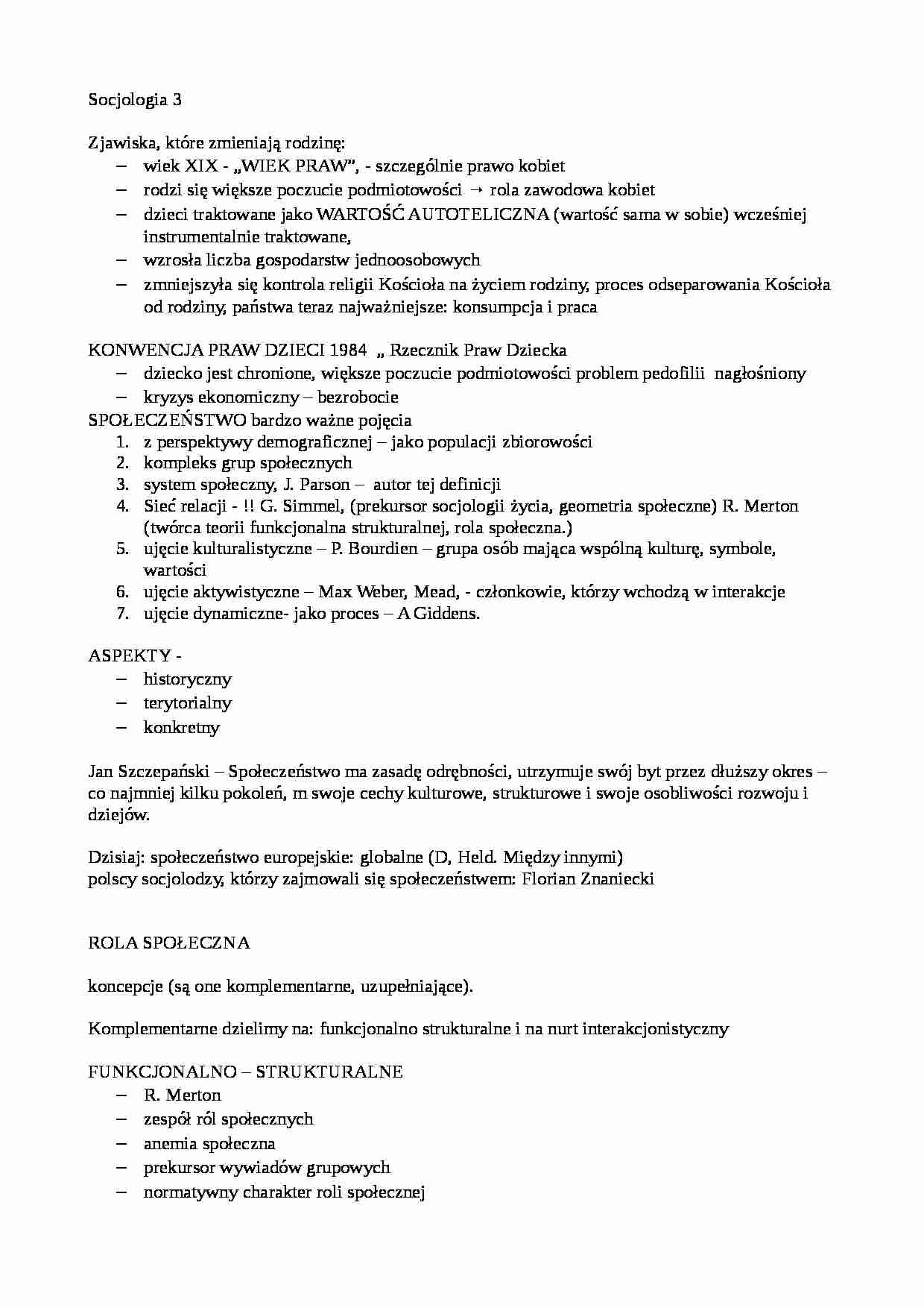 Rodzina, rola społeczna - strona 1