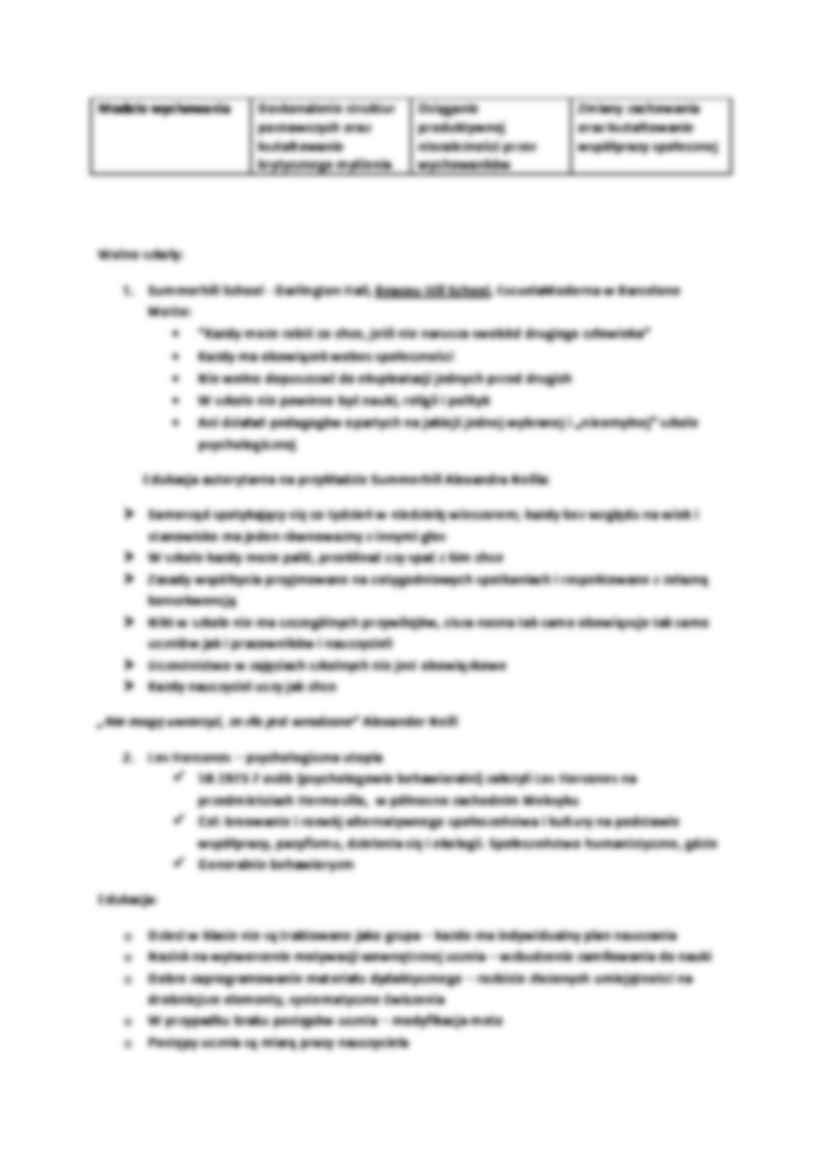 psychologia rozwojowa - Edukacja alternatywna - strona 2