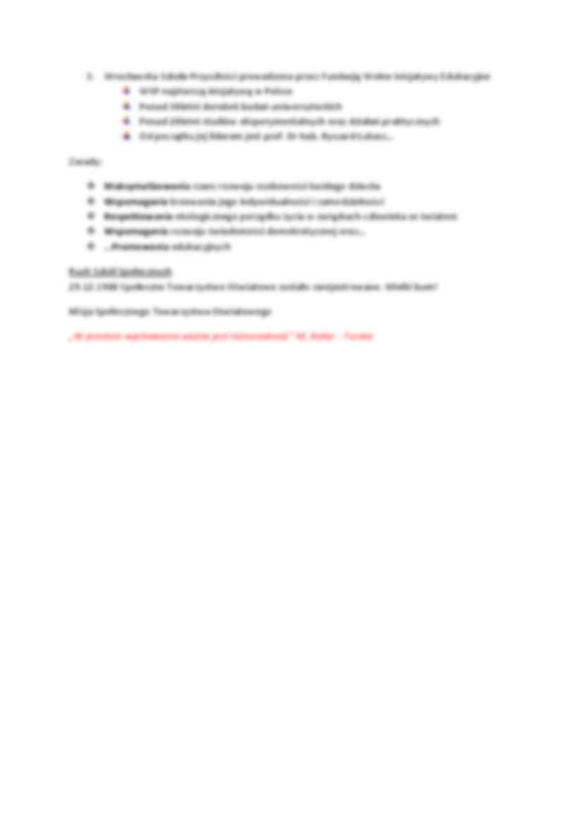 psychologia rozwojowa - Edukacja alternatywna - strona 3