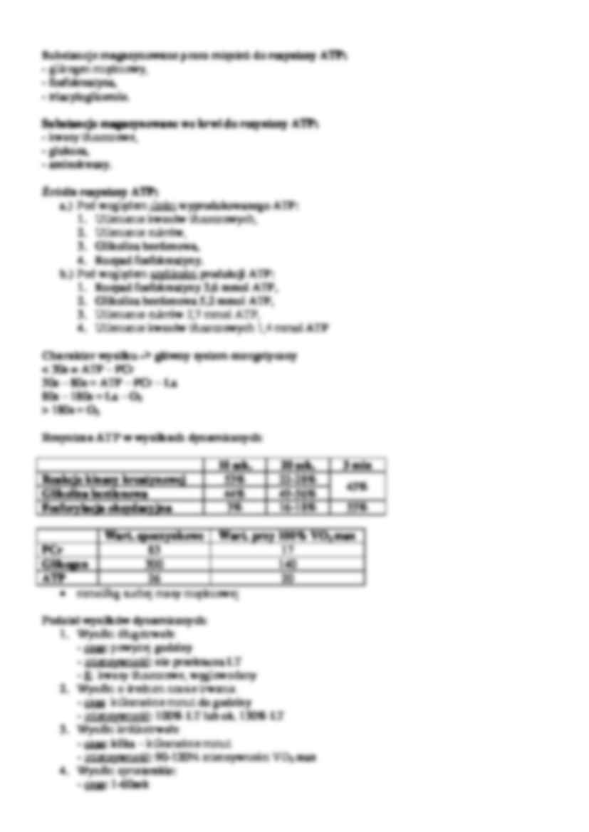 Fizjologia wysiłku - zagadnienia na egzamin - strona 3