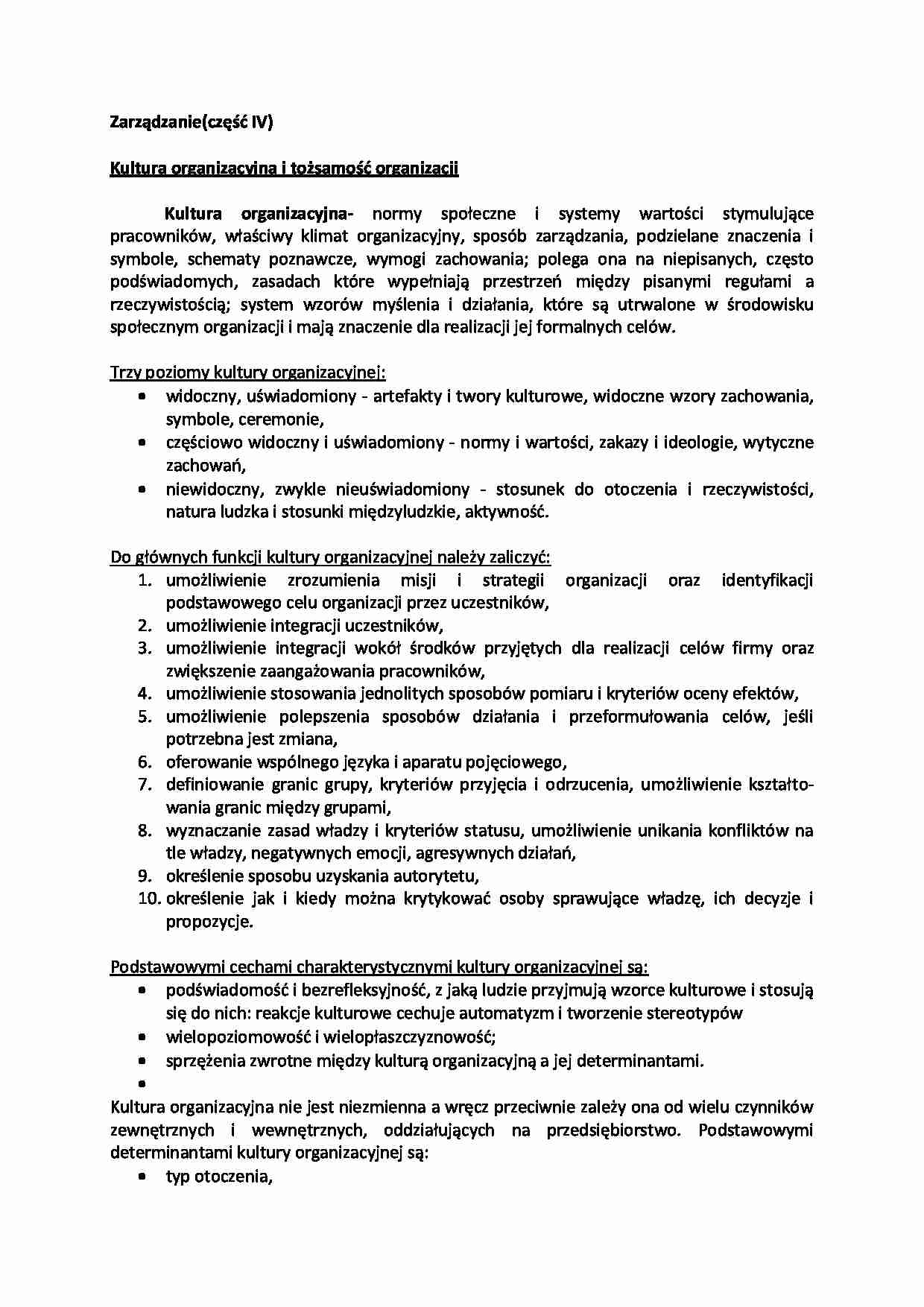 Kultura organizacyjna i tożsamość organizacji - strona 1