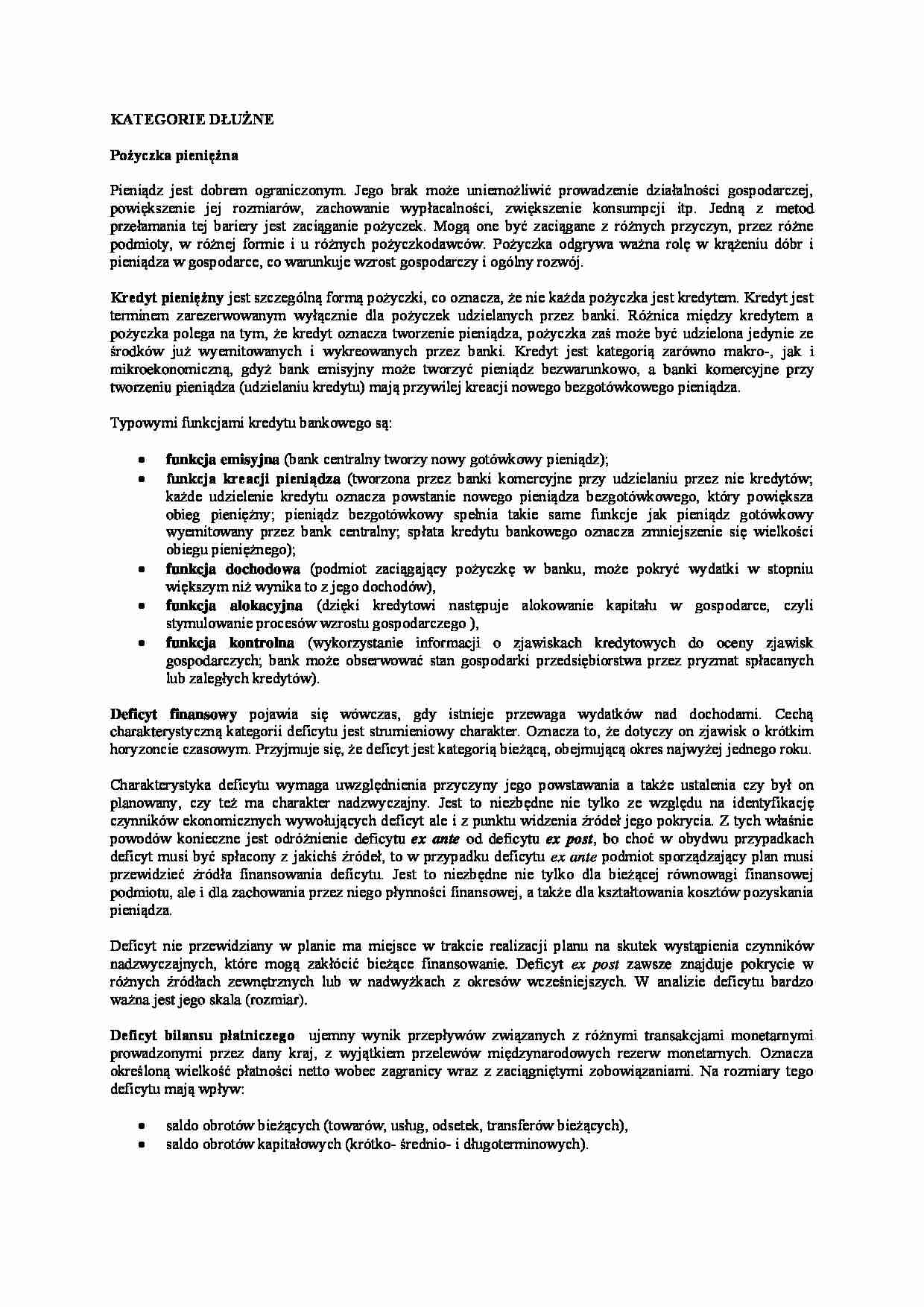 KATEGORIE DŁUŻNE - strona 1