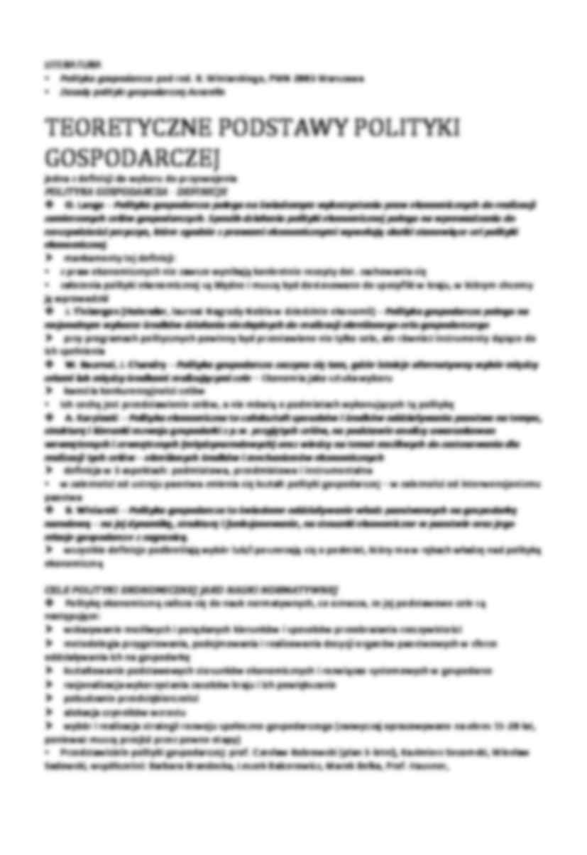 Podstawy polityki gospodarczej  - strona 2