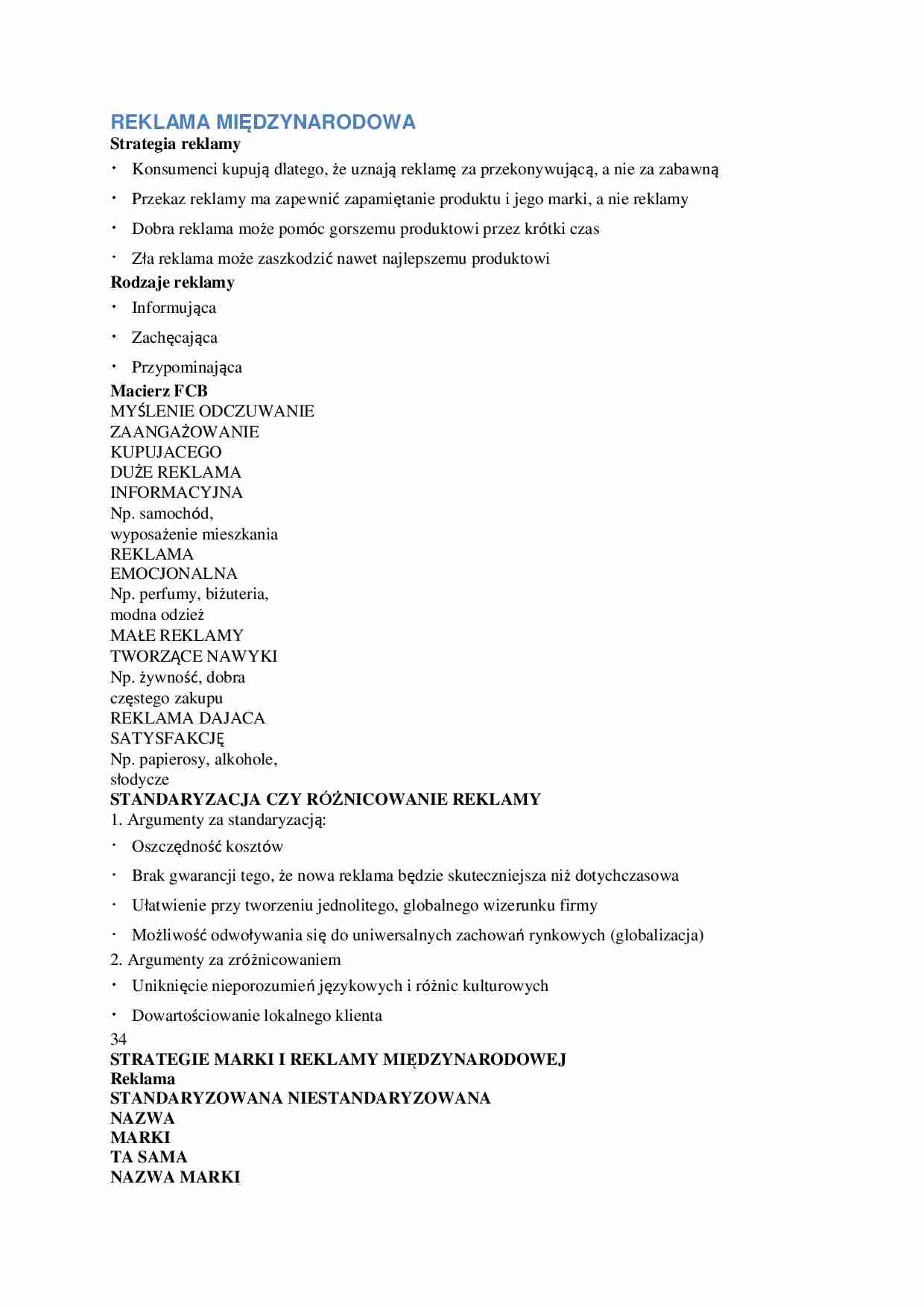 REKLAMA MIĘDZYNARODOWA - strona 1