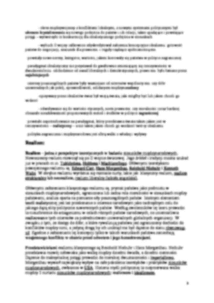 Teorie Stosunków mniędzynarodowych - strona 3