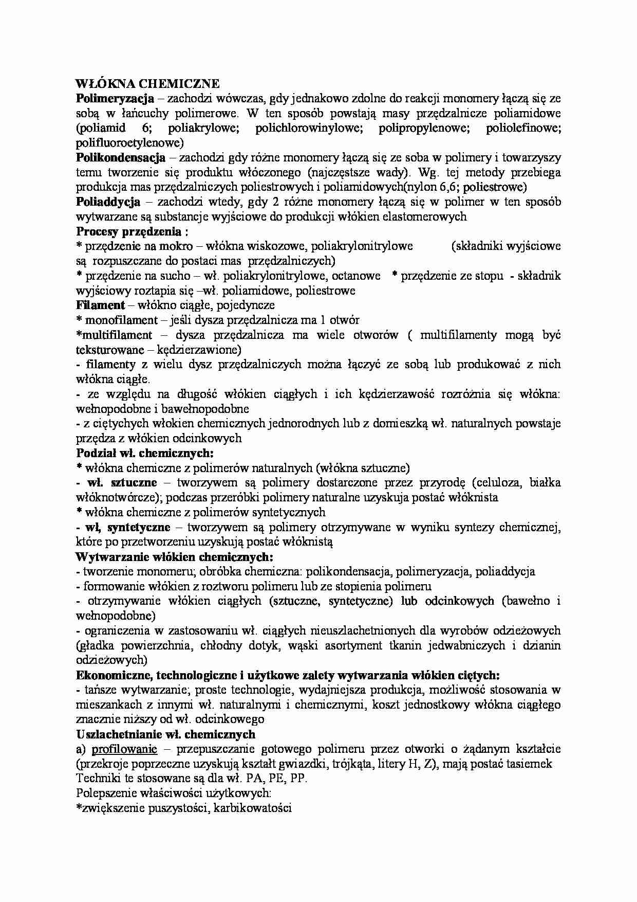 Włókna i ich rodzaje - strona 1