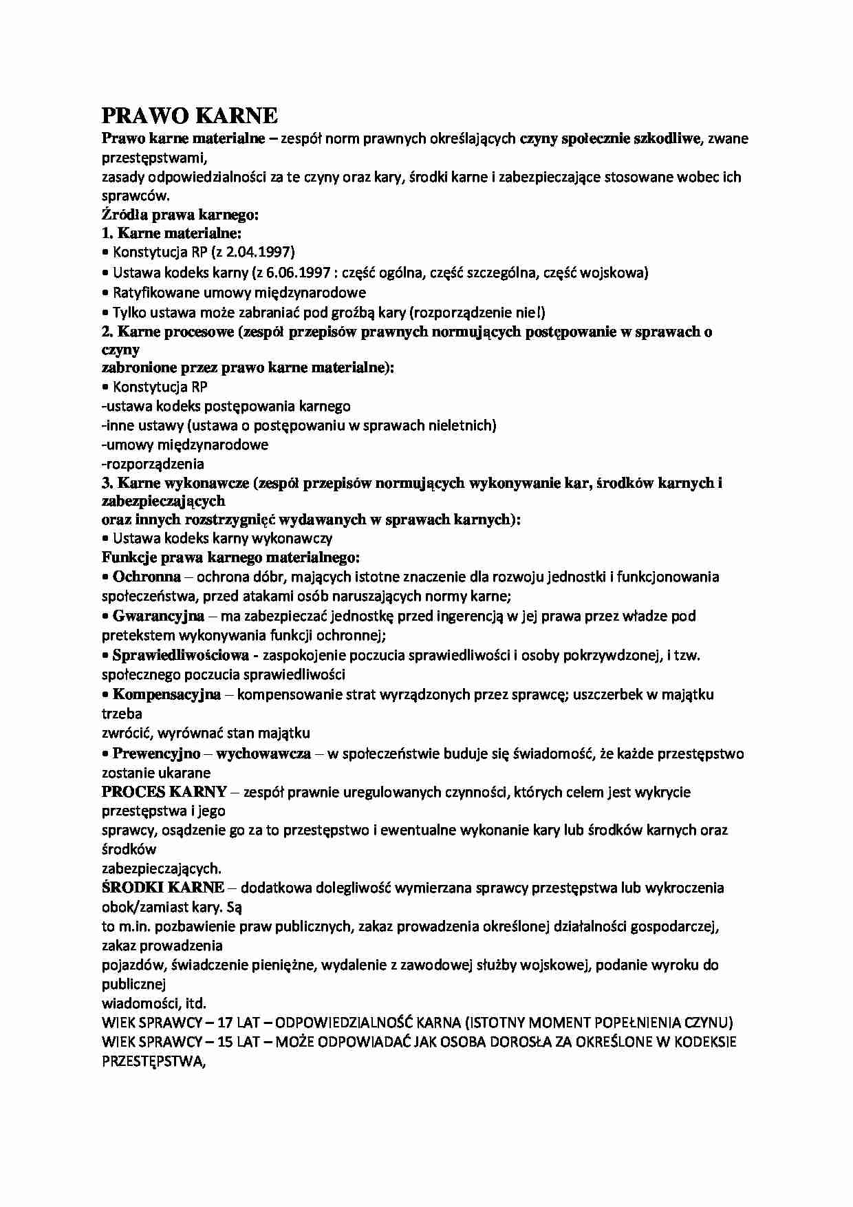 PRAWO KARNE - Proces karny - strona 1