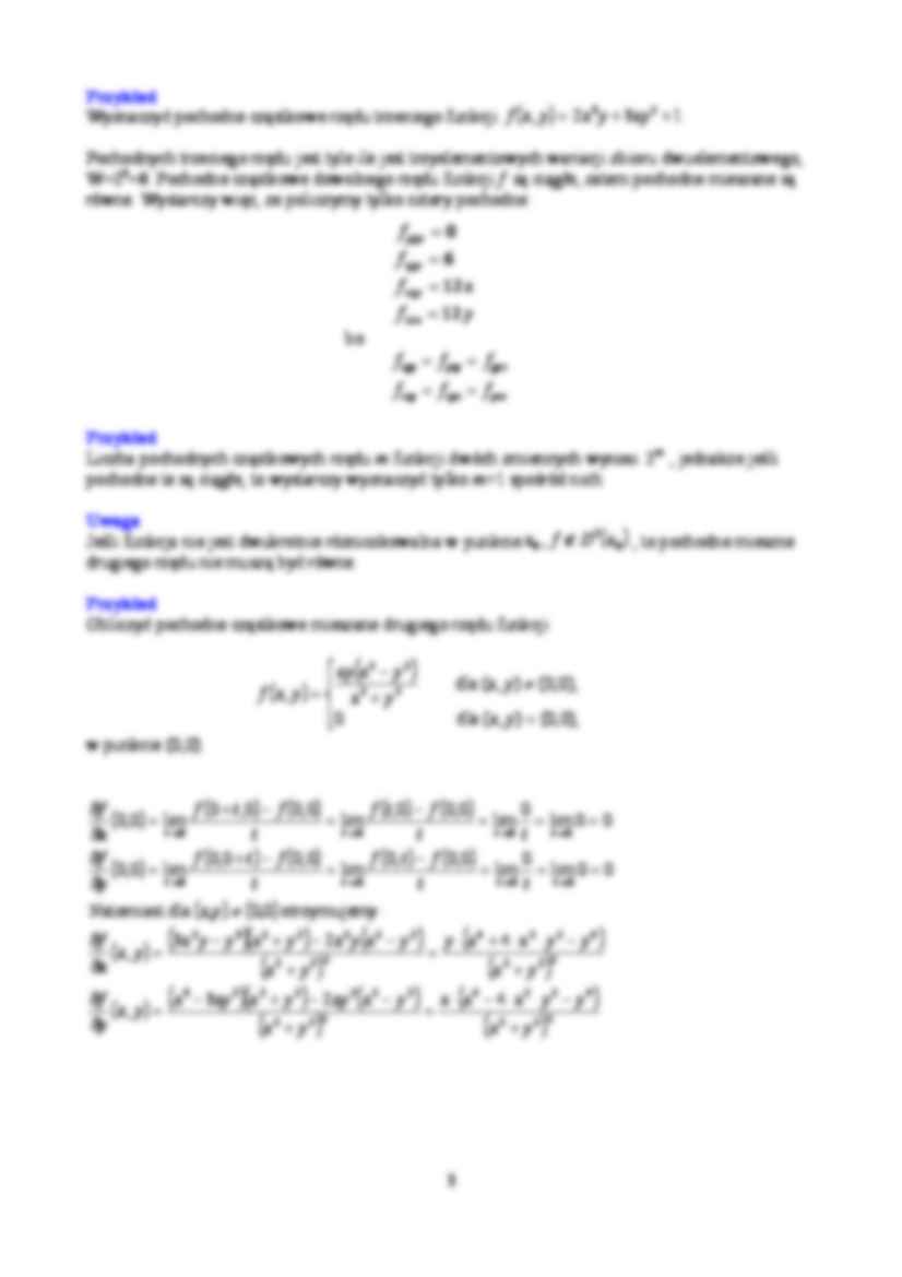 Pochodne cząstkowe wyższych rzędów - strona 3