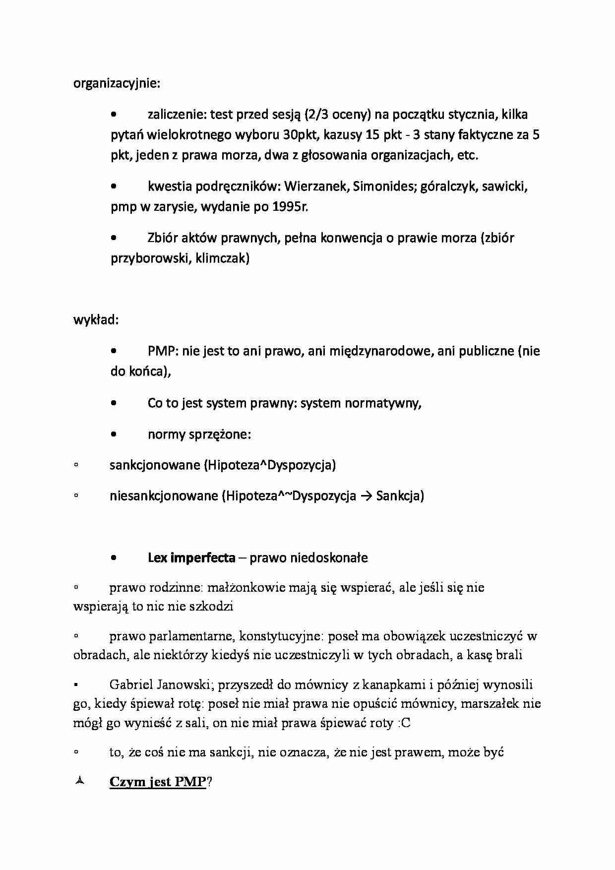 Międzynarodowe prawo publiczne wykłady - strona 1