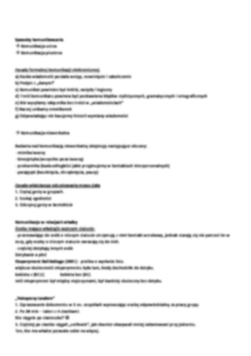 Komunikacja w organizacji - Proces komunikacji    - strona 2