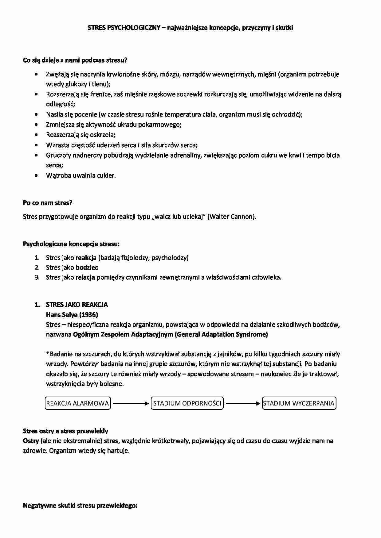 STRES PSYCHOLOGICZNY - strona 1
