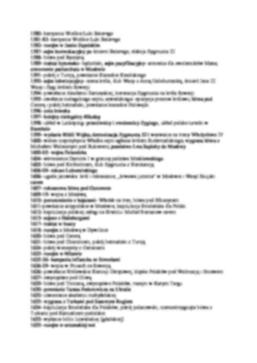 Nowożytna historia Polski- daty - strona 2