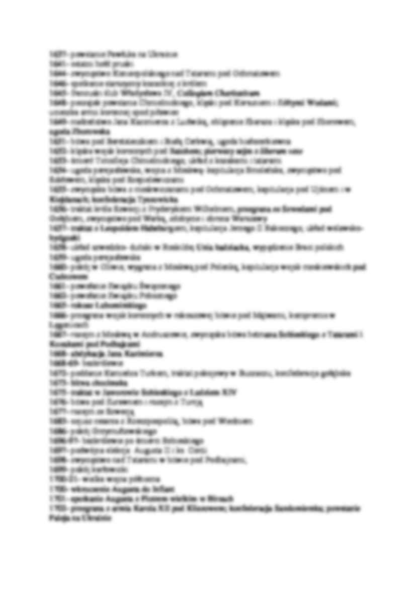 Nowożytna historia Polski- daty - strona 3