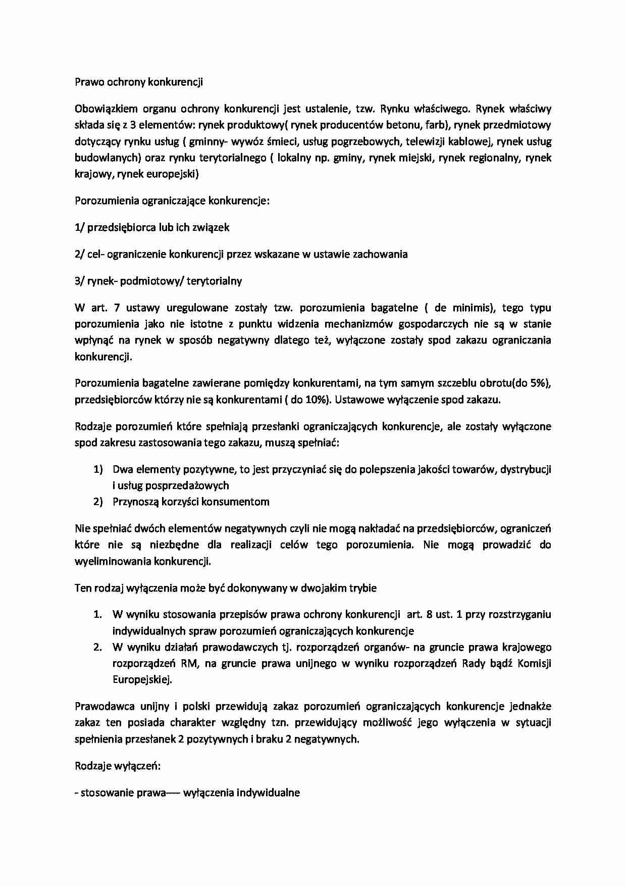 Prawo ochrony konkurencji. - strona 1