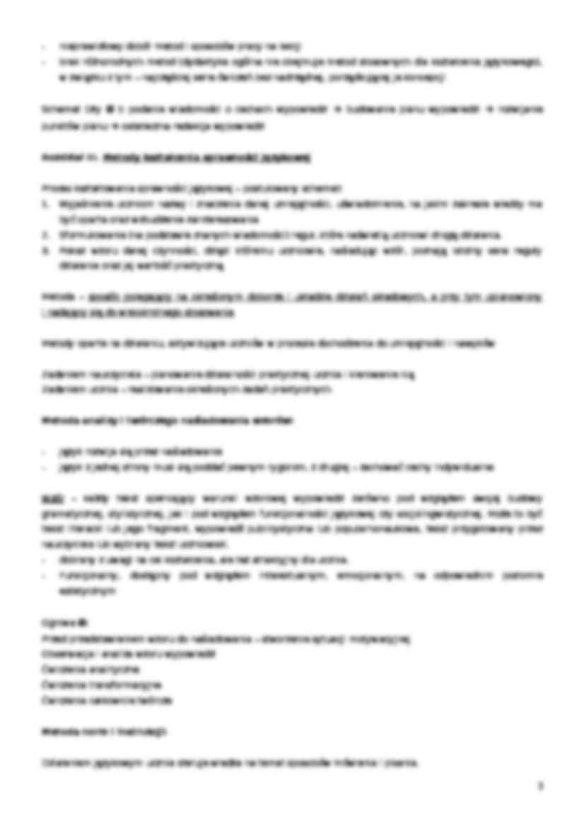 Metody kształcenia sprawności językowej - strona 3