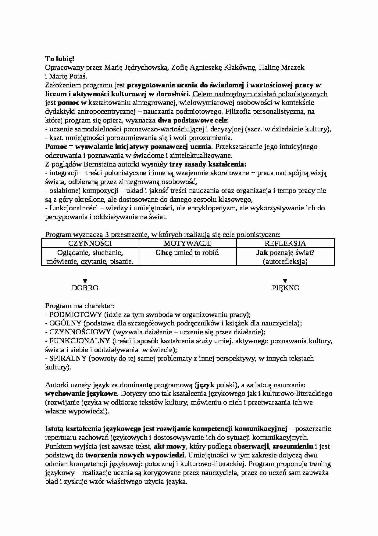 Program To Lubię ! - strona 1
