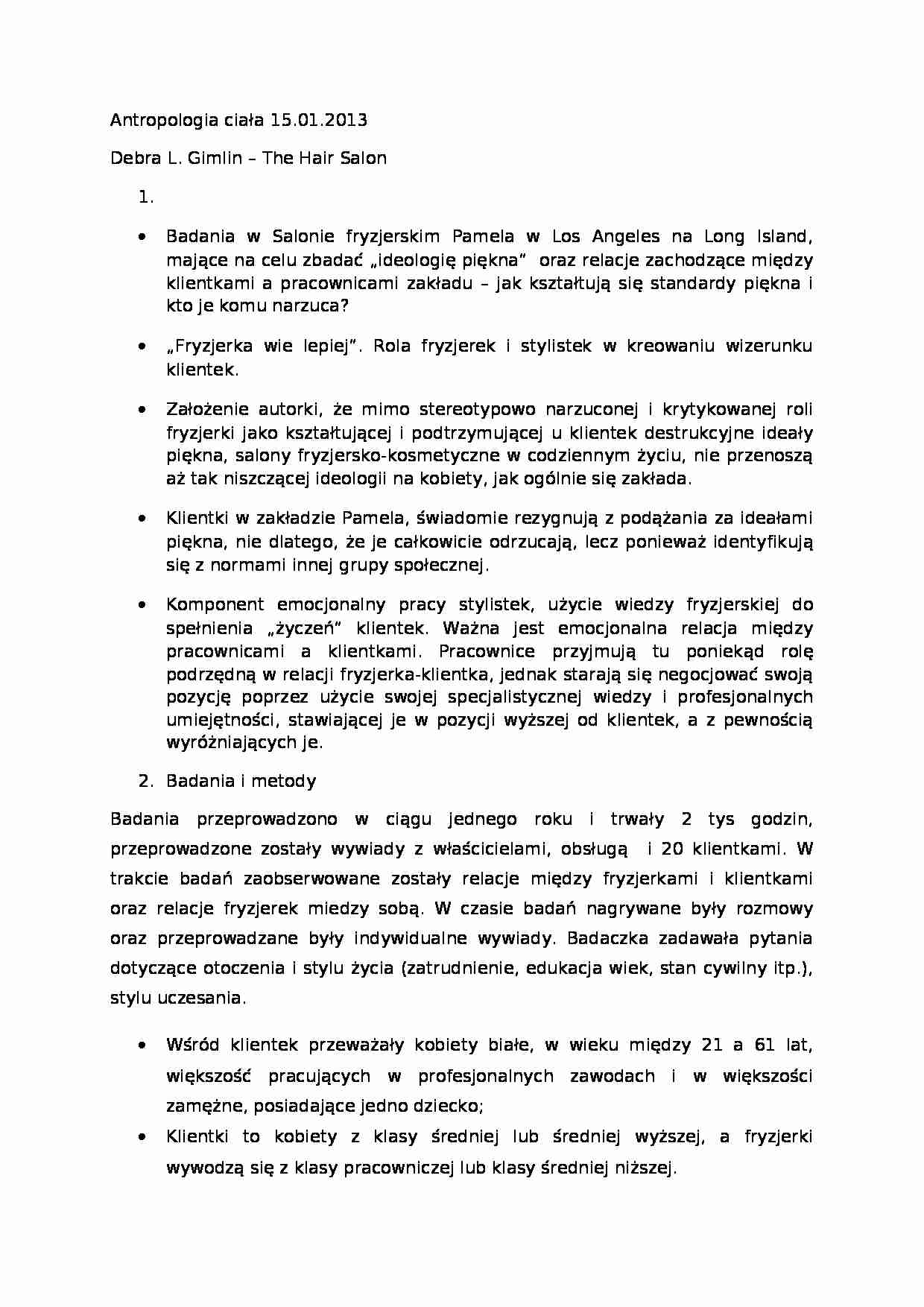 Antropologia ciała- badania i metody - strona 1