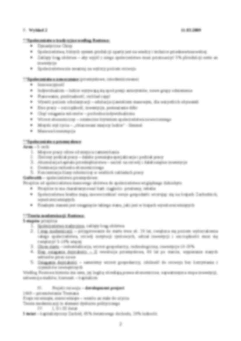 Od modernizacji do globalizacji wykłady - strona 2