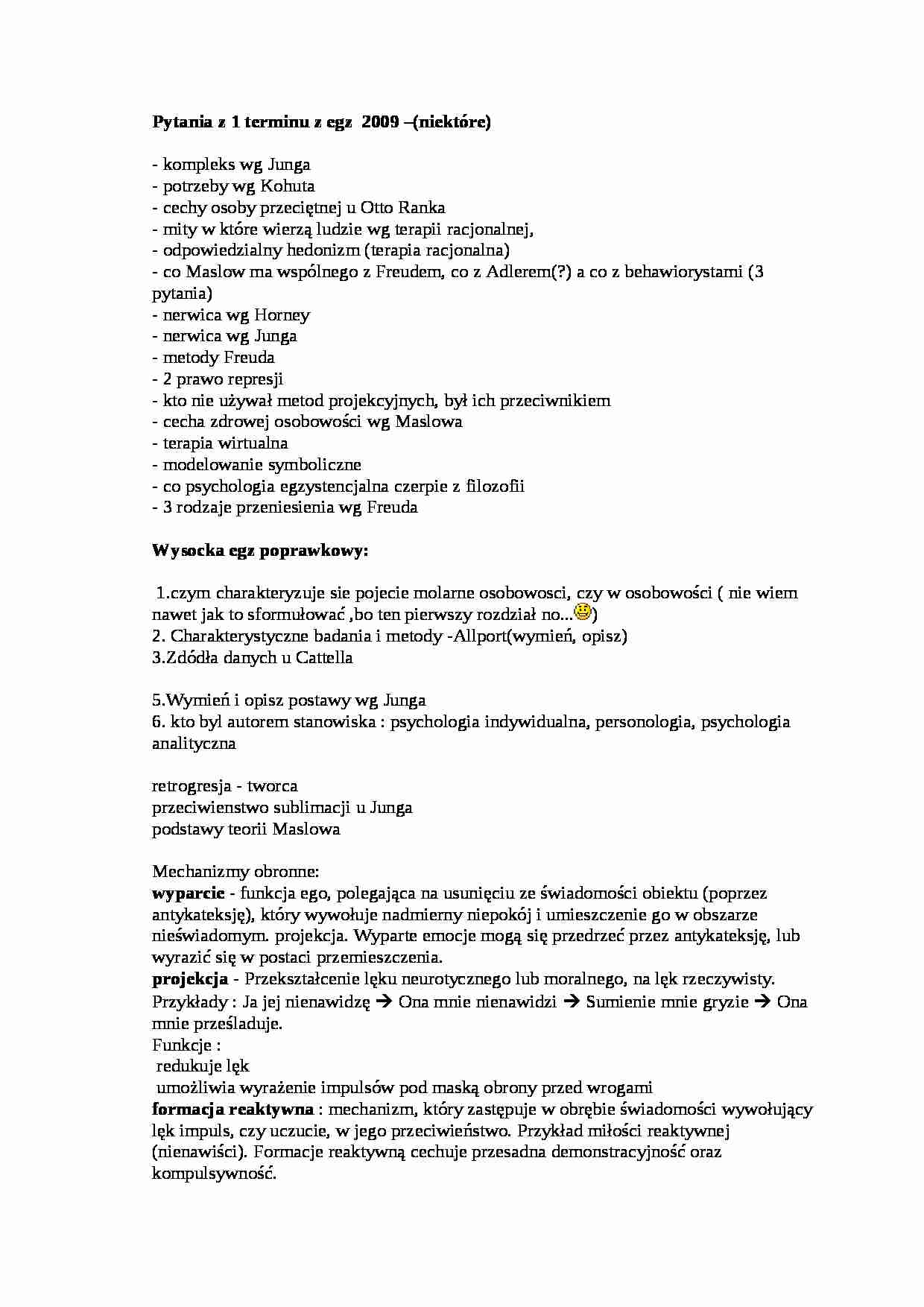 egzamin 2009 - strona 1