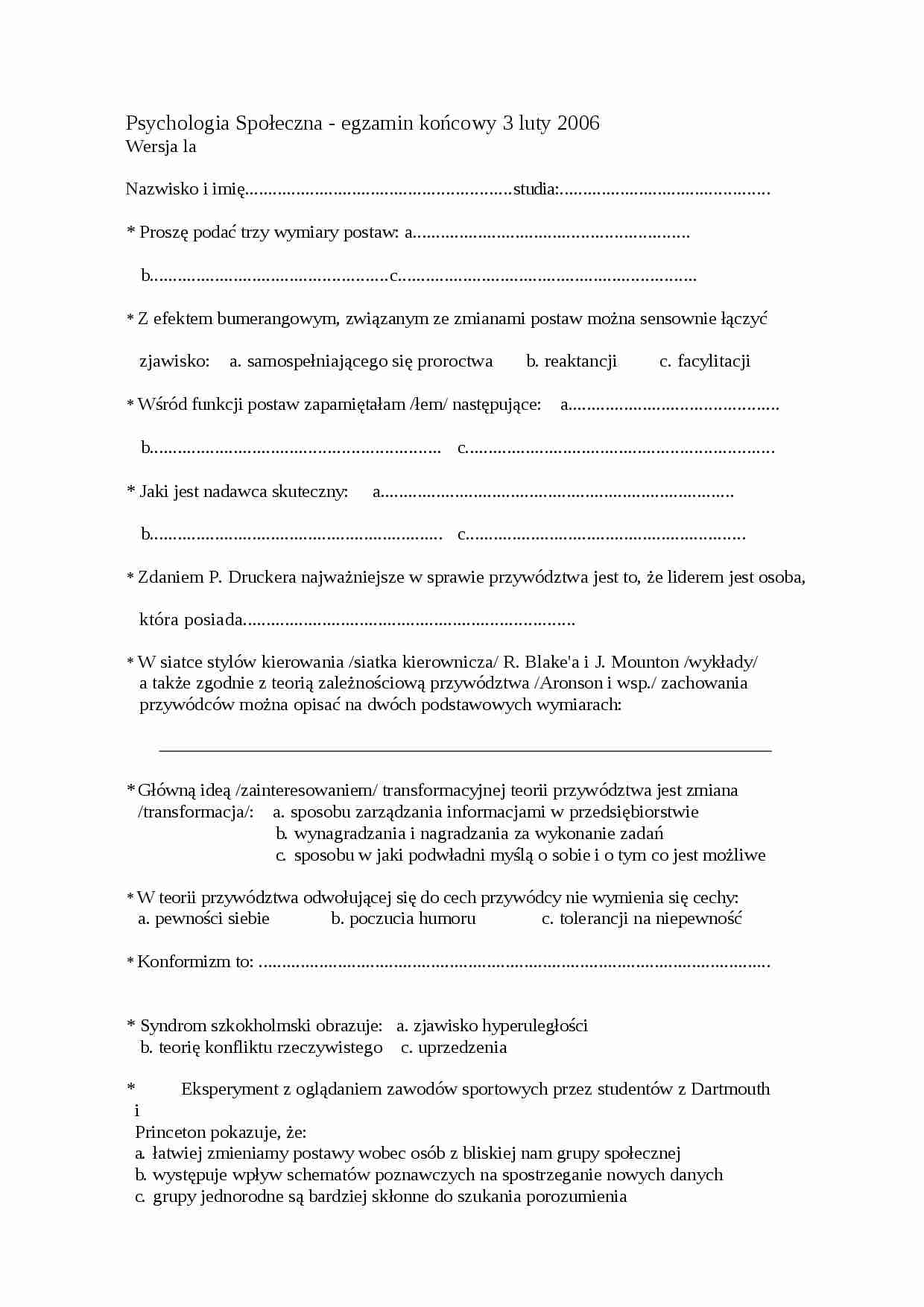 egzamin końcowy - strona 1