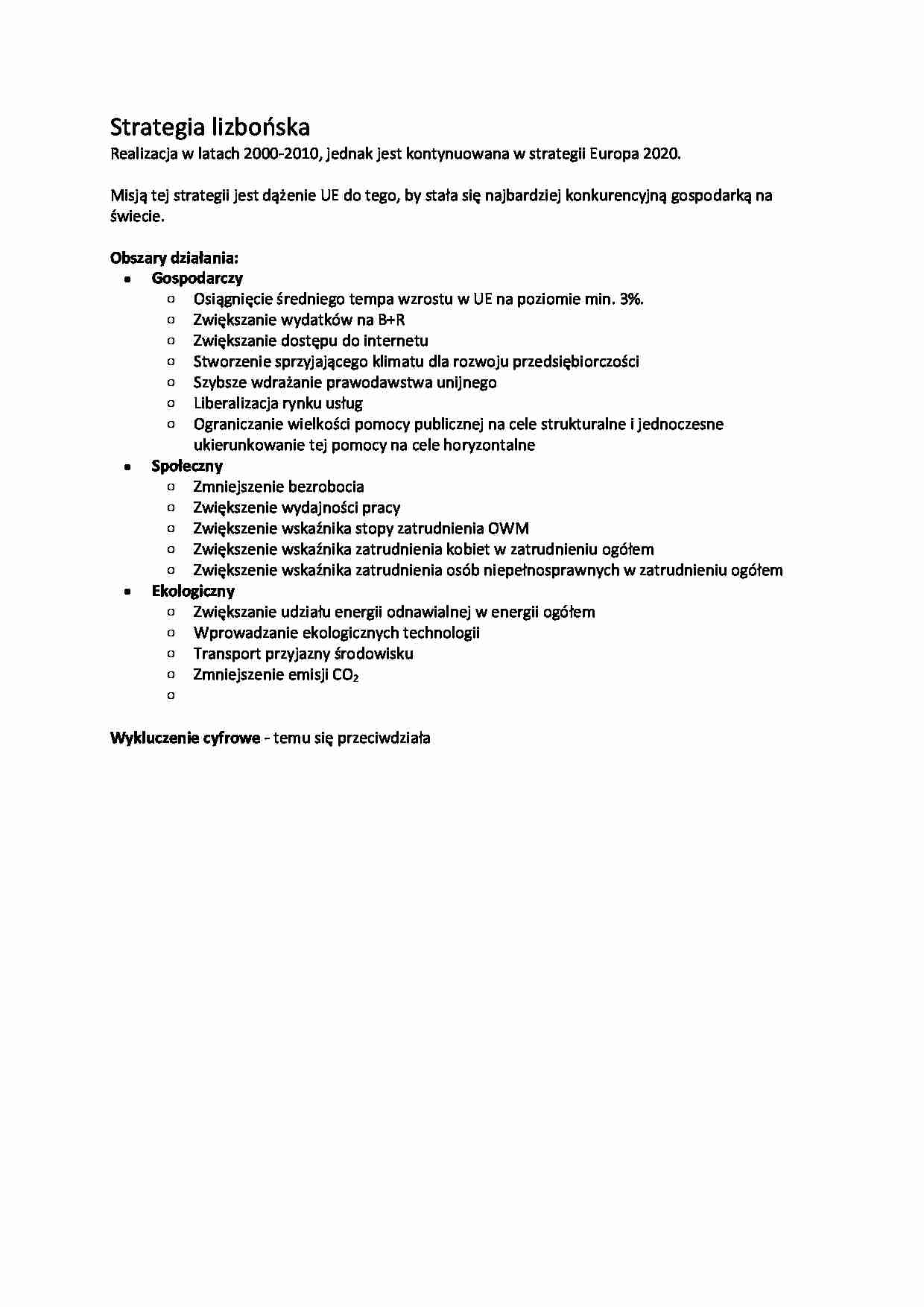 Strategia lizbońska - strona 1