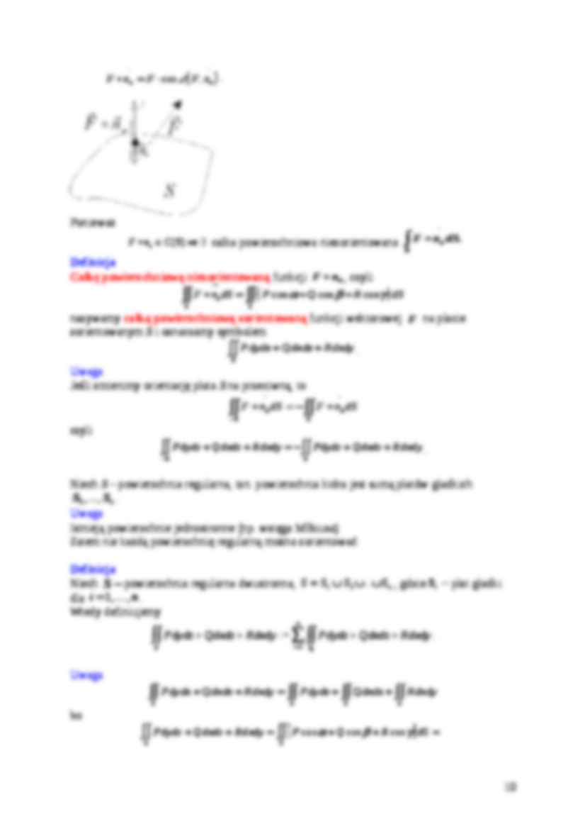 Całka powierzchniowa zorientowana - strona 2