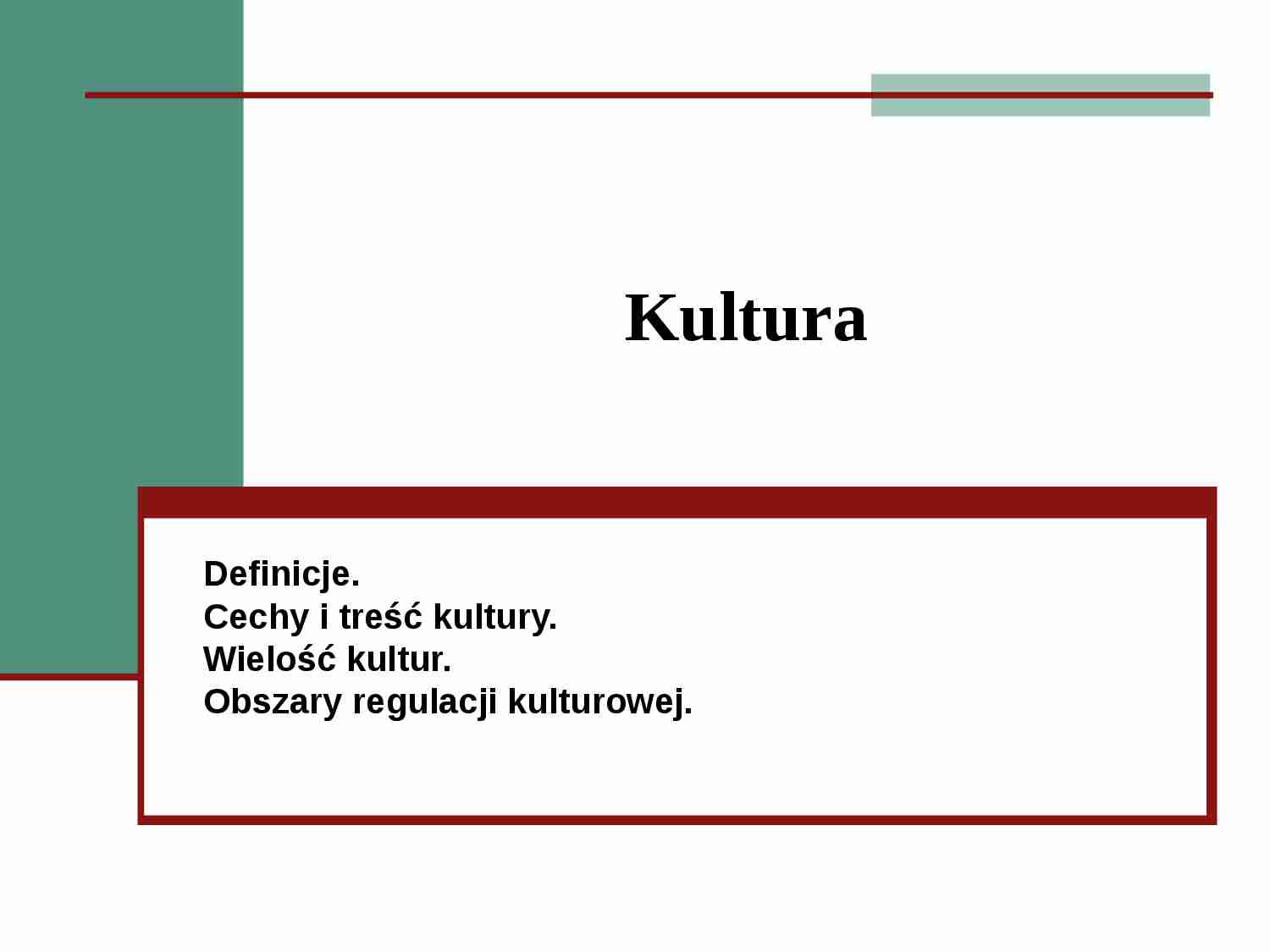 Wykład z socjologii o kulturze - strona 1
