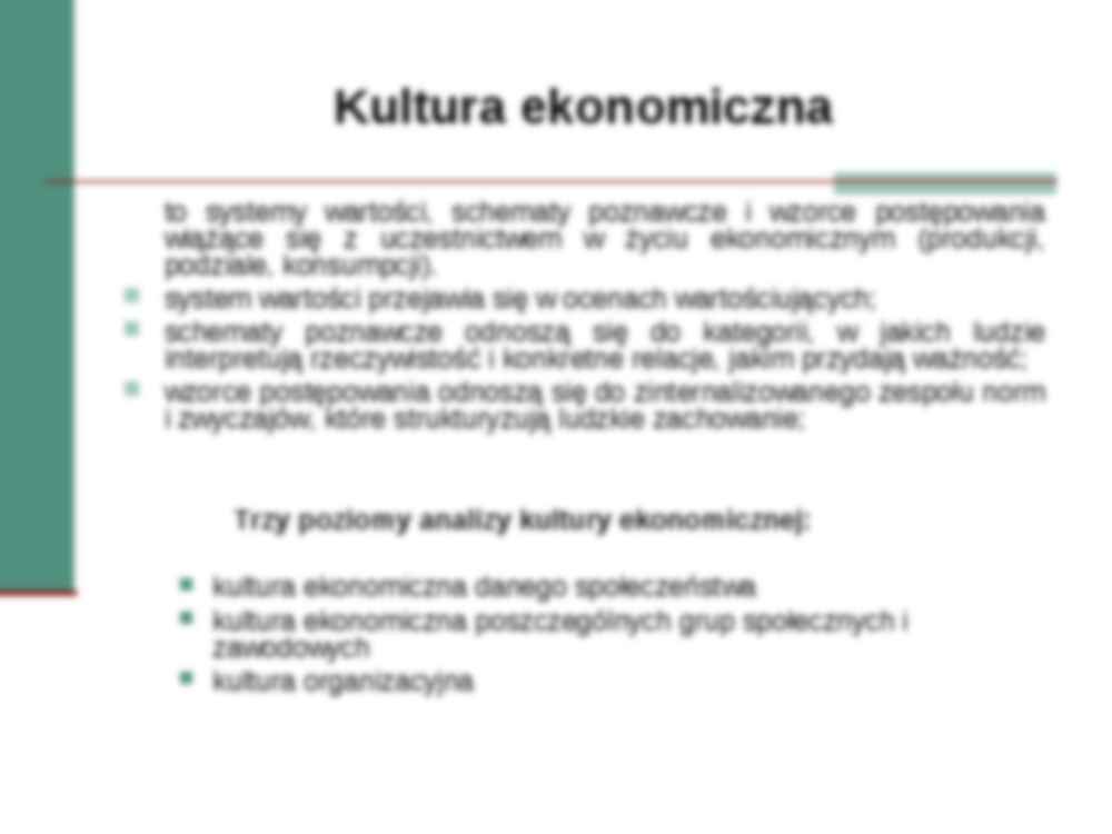 Wykład z socjologii o kulturze ekonomicznej - strona 2