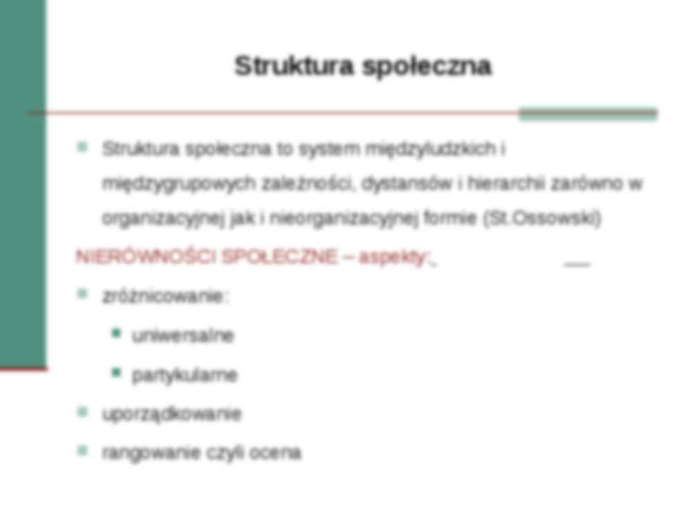 Wykład z socjologii o strukturze społecznej - strona 2