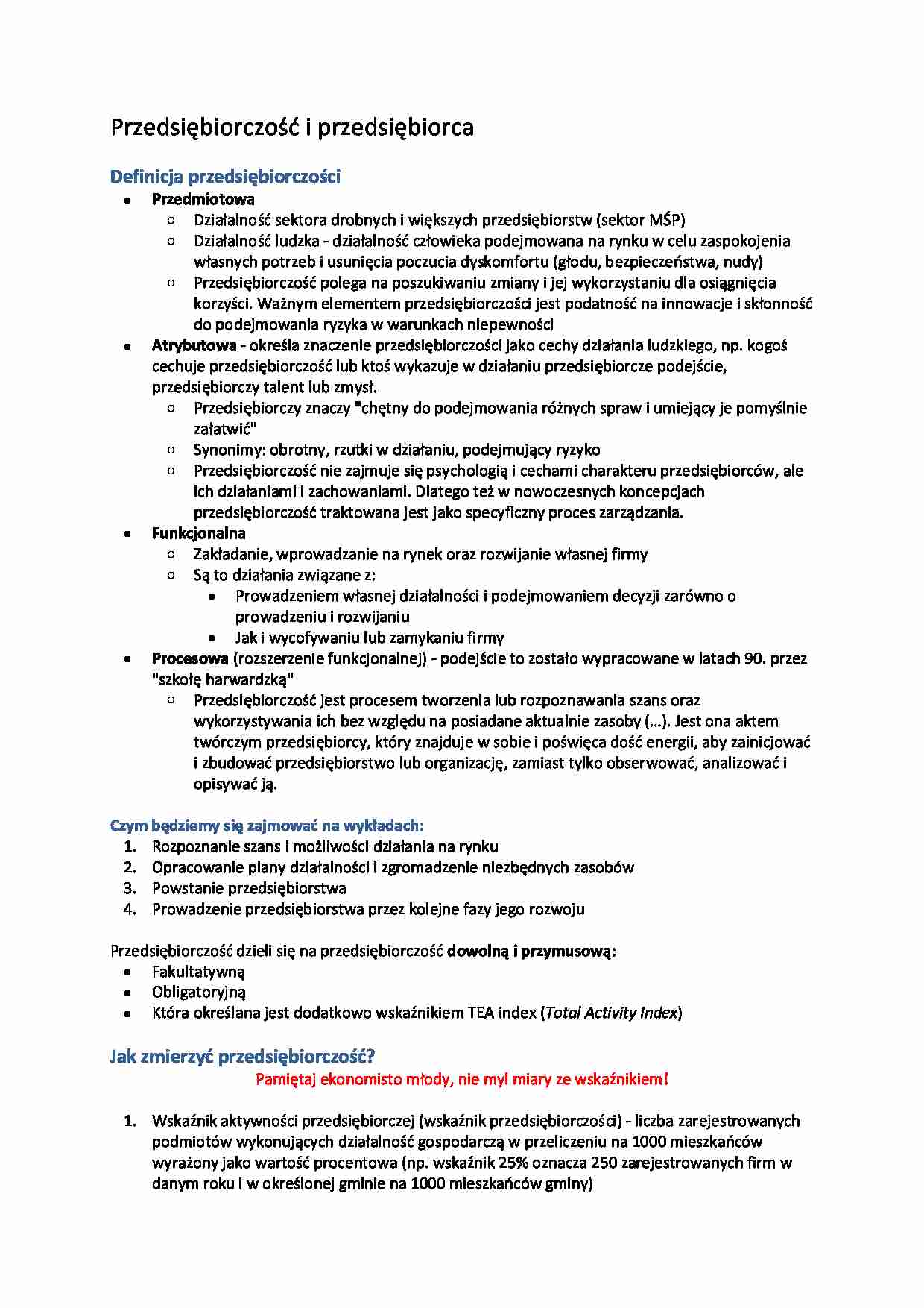 Przedsiębiorczość i przedsiębiorca - strona 1