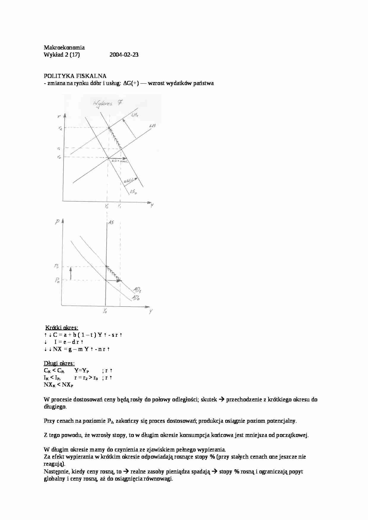 Makroekonomia - Wykład 2 - strona 1