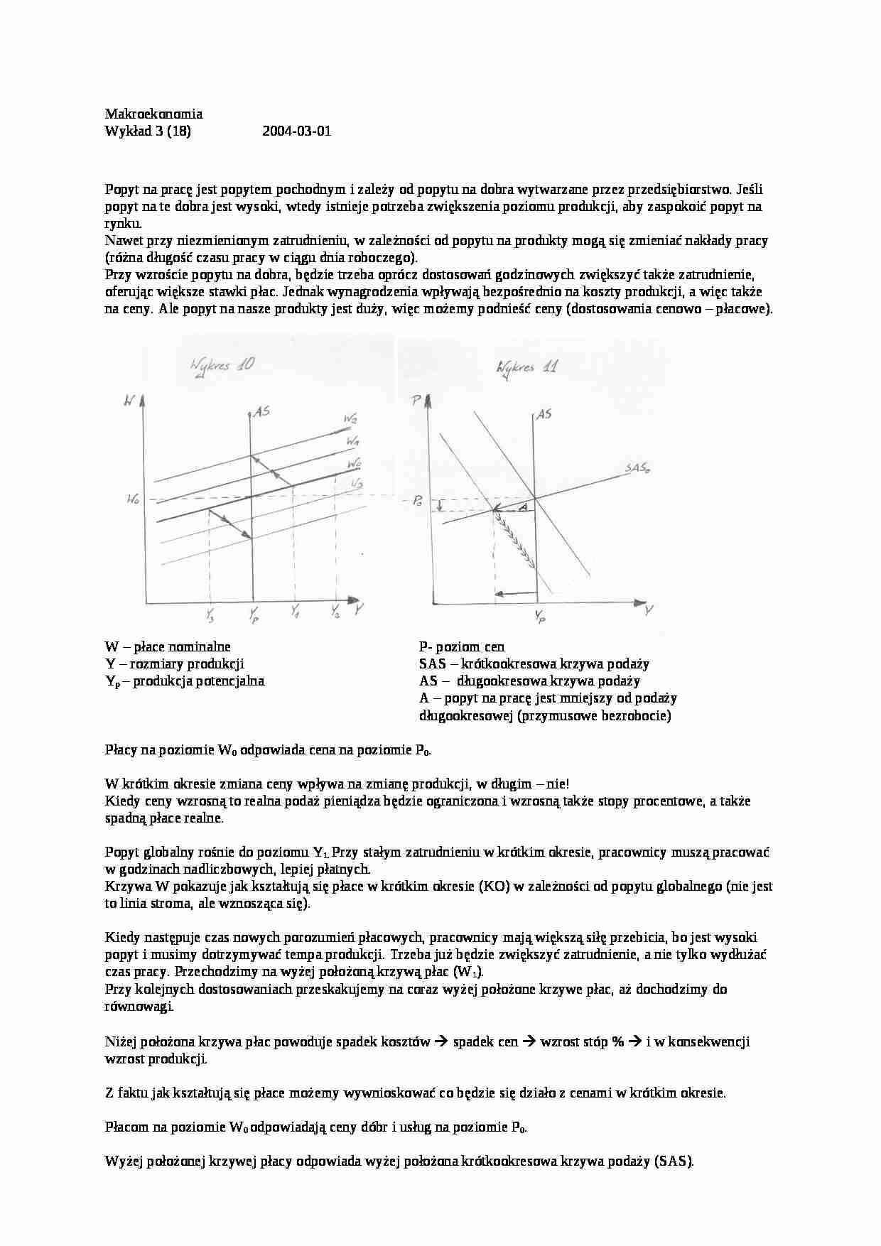 Makroekonomia - WYKŁAD 3 - strona 1