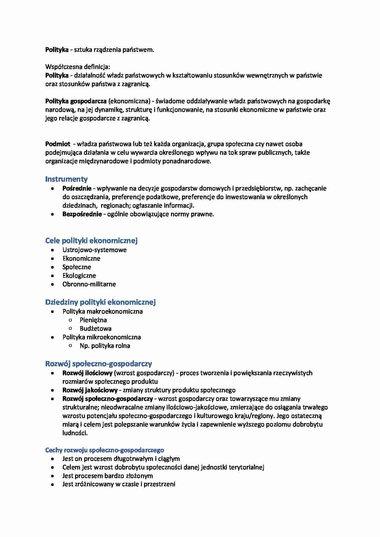 Polityka - sztuka rządzenia państwem - strona 1