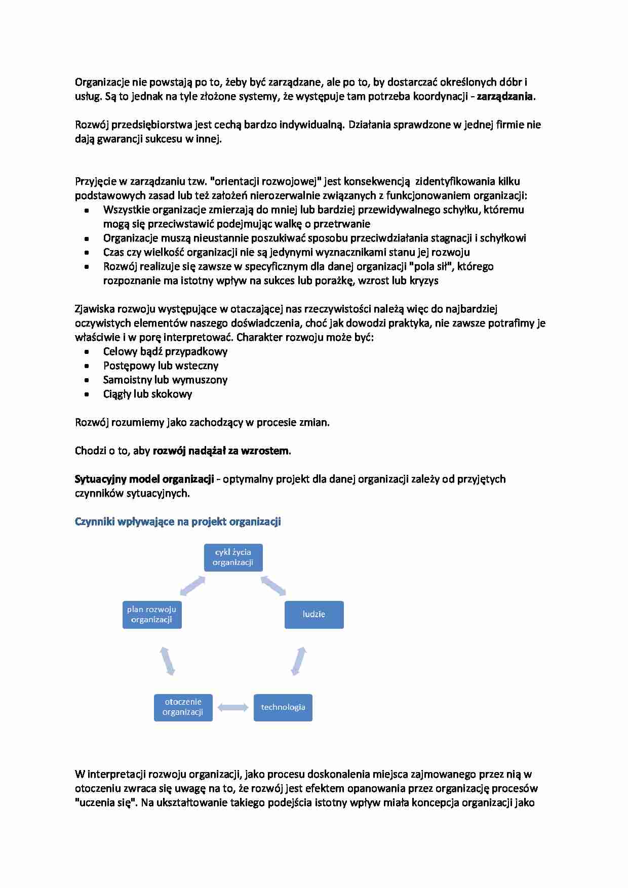 Istota organizacji - strona 1
