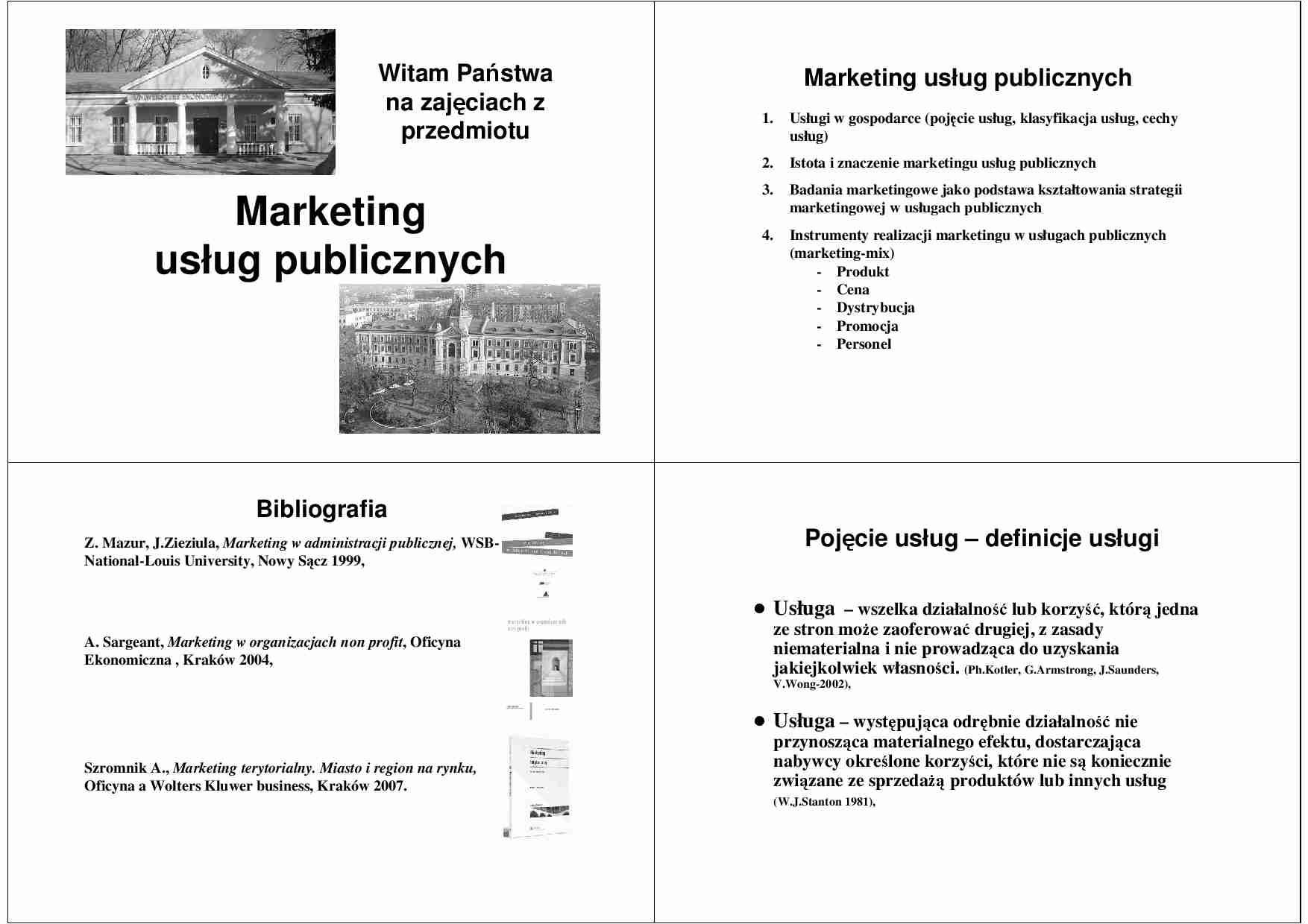 Wprowadzenie do marketingu usług publicznych cz.2 - strona 1