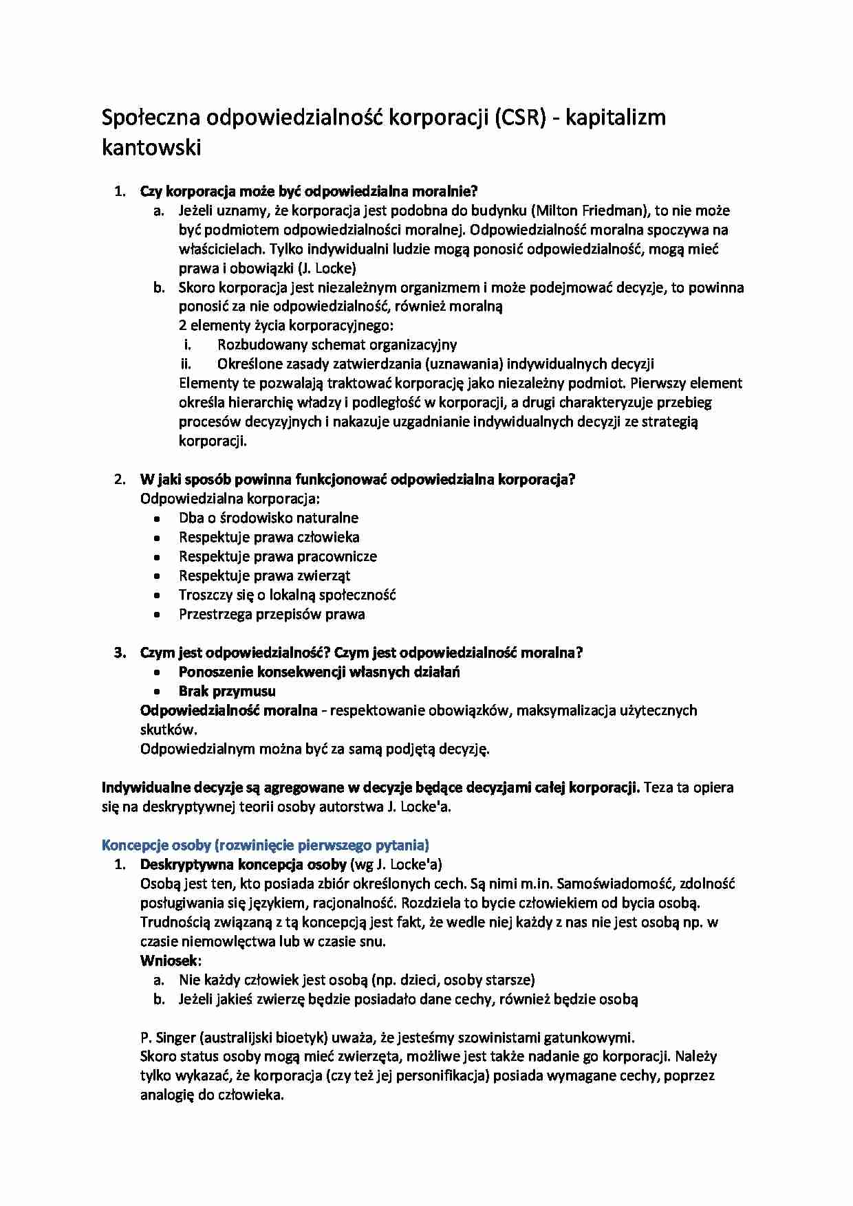 Społeczna odpowiedzialność korporacji (CSR) - strona 1