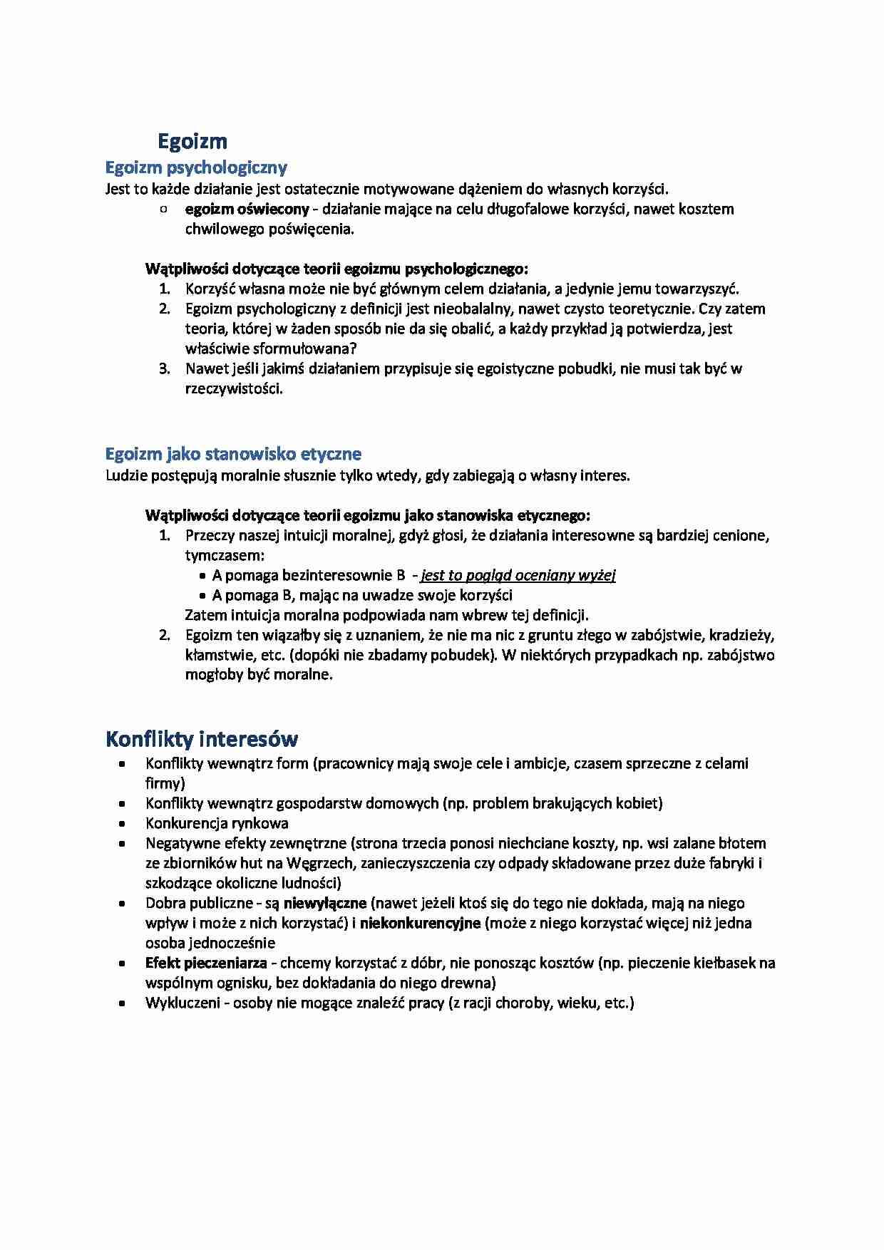 Egoizm w biznesie - strona 1